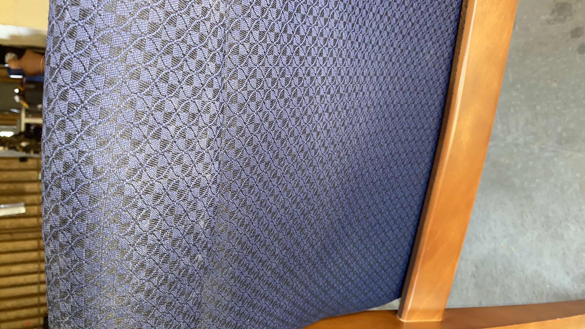 Photo 1 of PAOILI FURNITURE NAVY OFFICE CHAIR  WITH WOOD ARMS