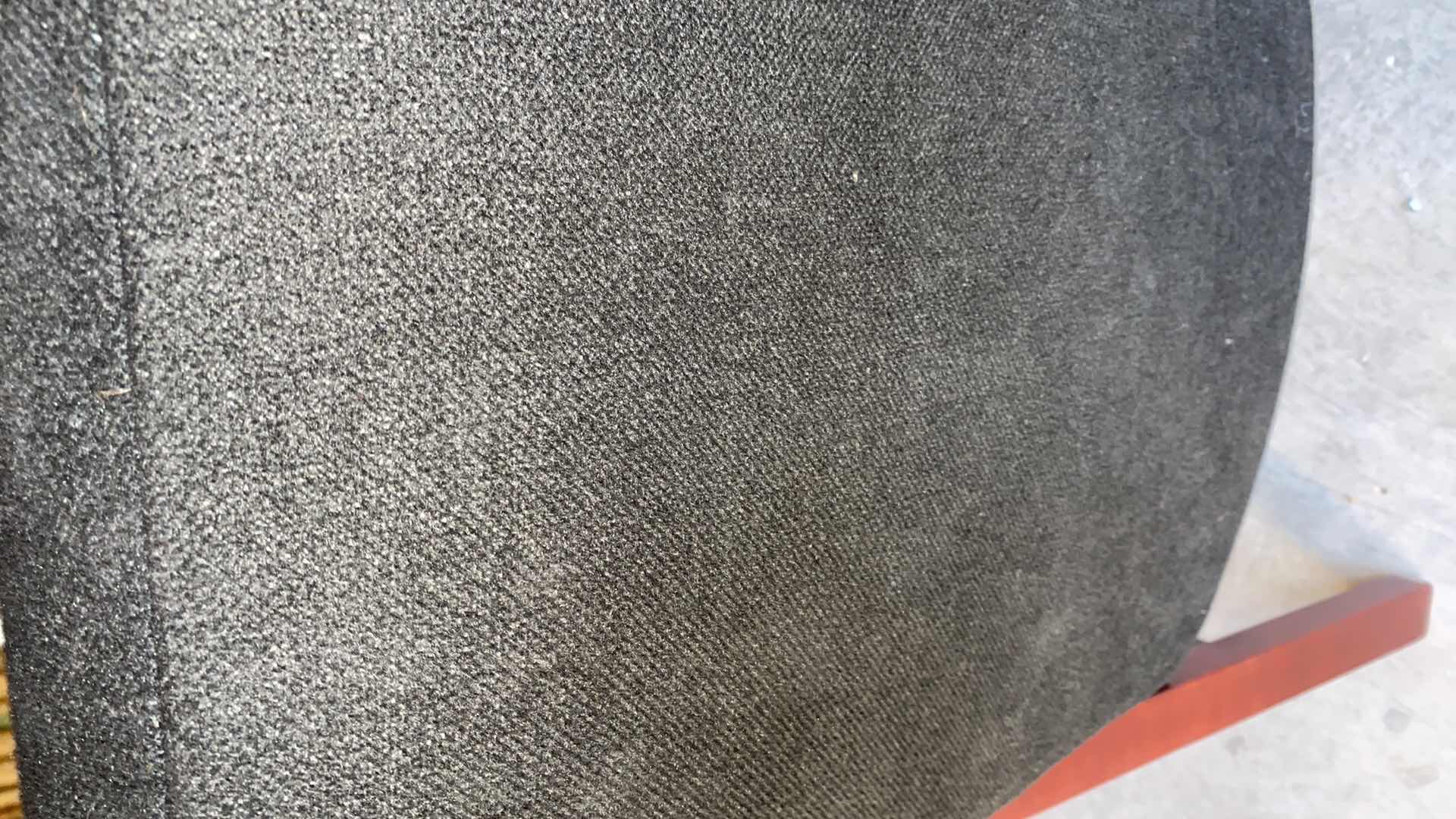 Photo 1 of BLACK OFFICE CHAIR WITH CHERRY ARMS