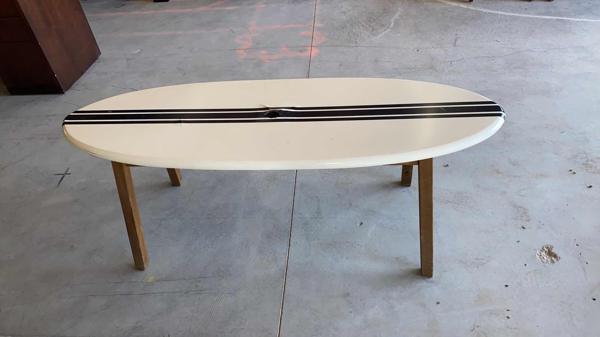 Photo 1 of SURF BOARD TABLE W/ UMBRELLA HOLE 64 X 22 x H24