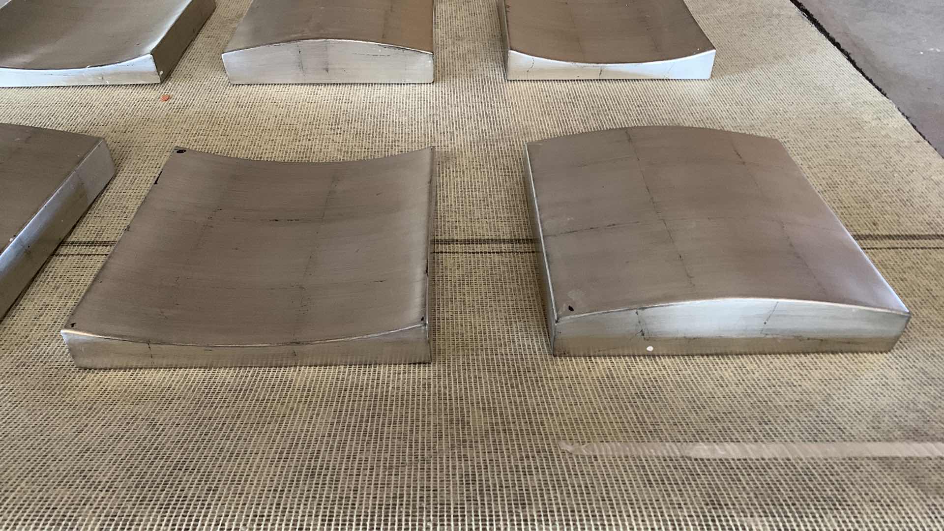 Photo 1 of WALL DECOR, 9- 14 x 14 CONVEX AND CONCAVE SILVER LEAF BLOCKS