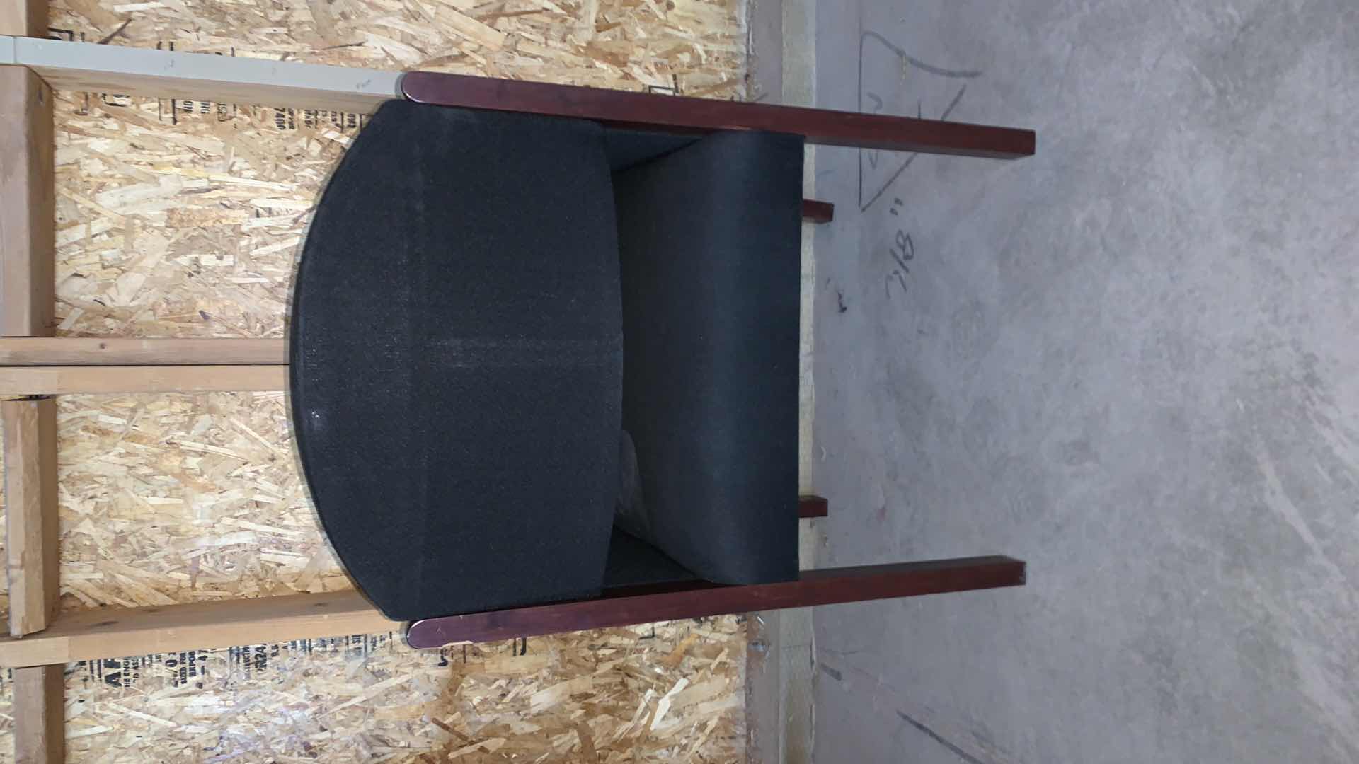 Photo 1 of CHERRY OFFICE ACCENT CHAIR W BLACK FABRIC