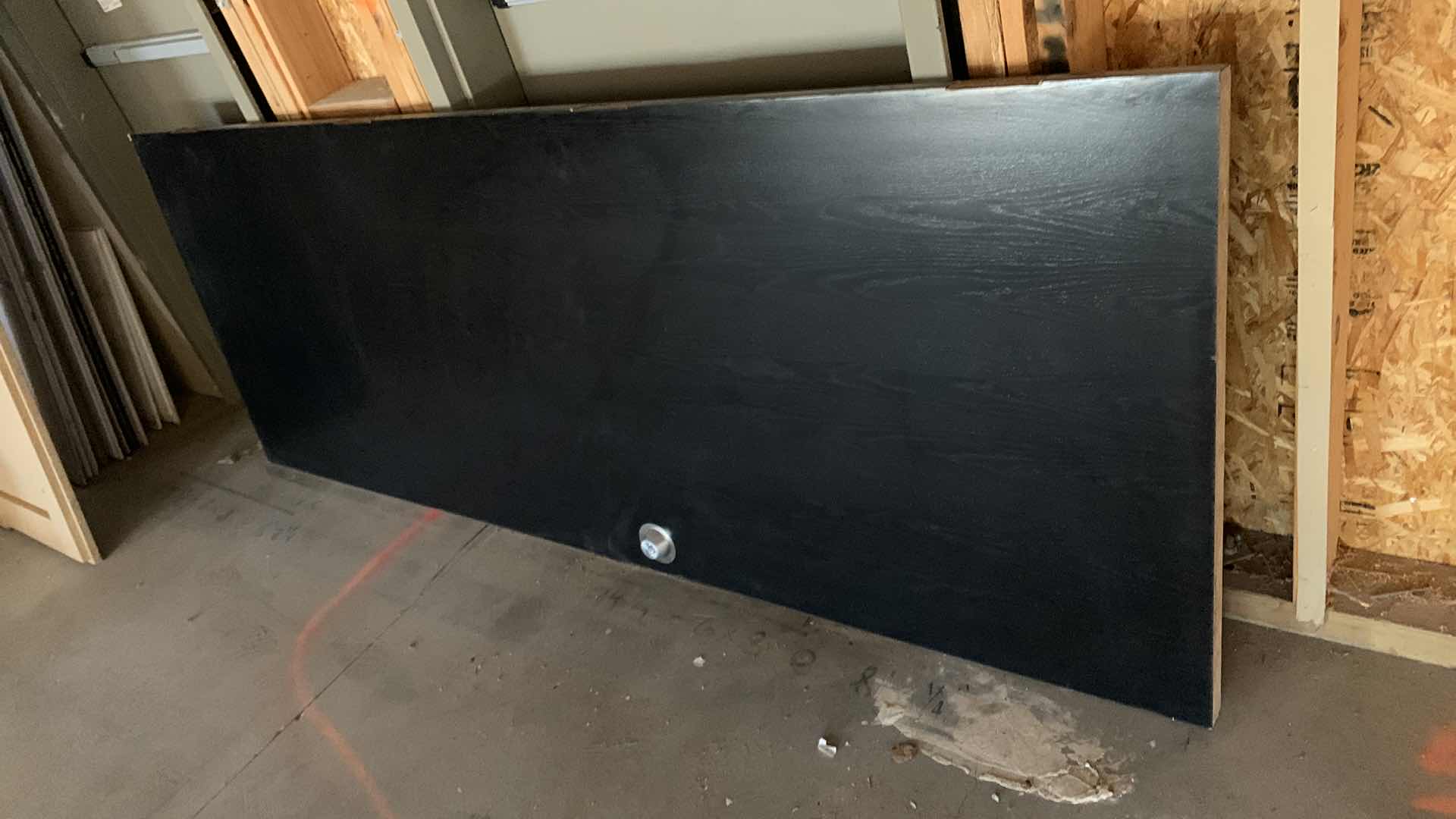 Photo 1 of BLACK WOOD GRAIN DOOR 8'x3'