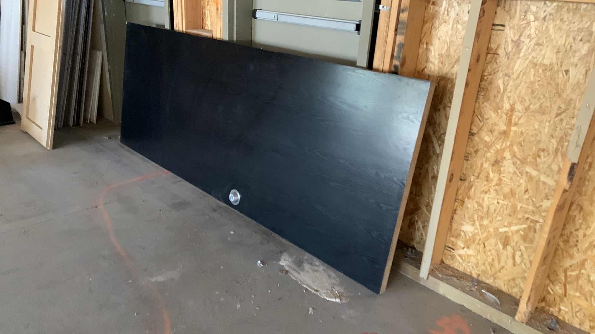 Photo 1 of BLACK WOOD GRAIN DOOR 8'x3'