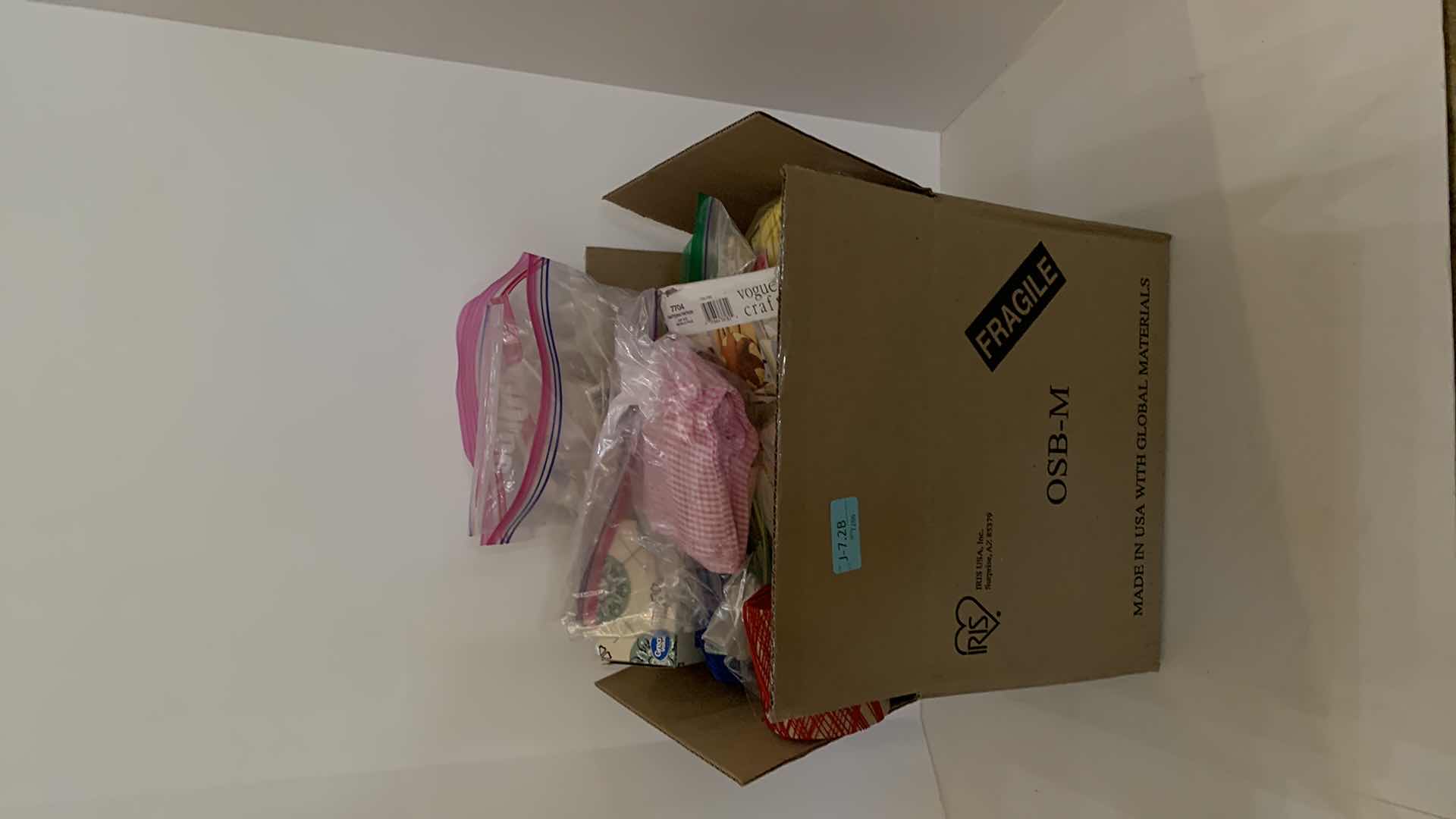 Photo 1 of BOX OF CRAFT SUPPLIES