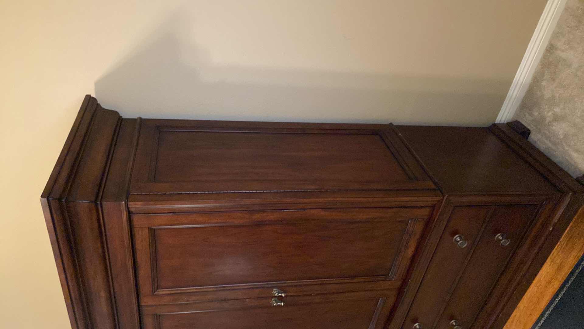 Photo 1 of CHERRY HIGH BOY 4 DRAWERS AND 3 SHELFS 44" X 24" H82"