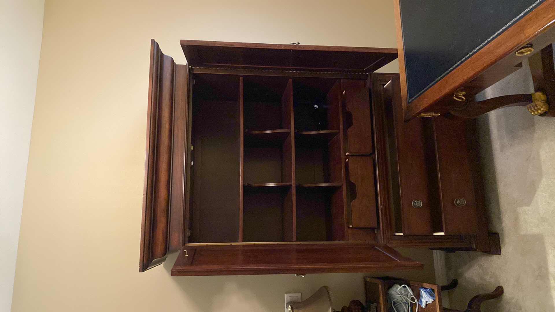 Photo 1 of CHERRY HIGH BOY 4 DRAWERS AND 3 SHELFS 44" X 24" H82"