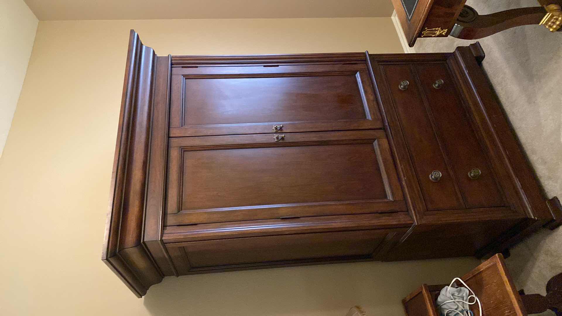 Photo 1 of CHERRY HIGH BOY 4 DRAWERS AND 3 SHELFS 44" X 24" H82"