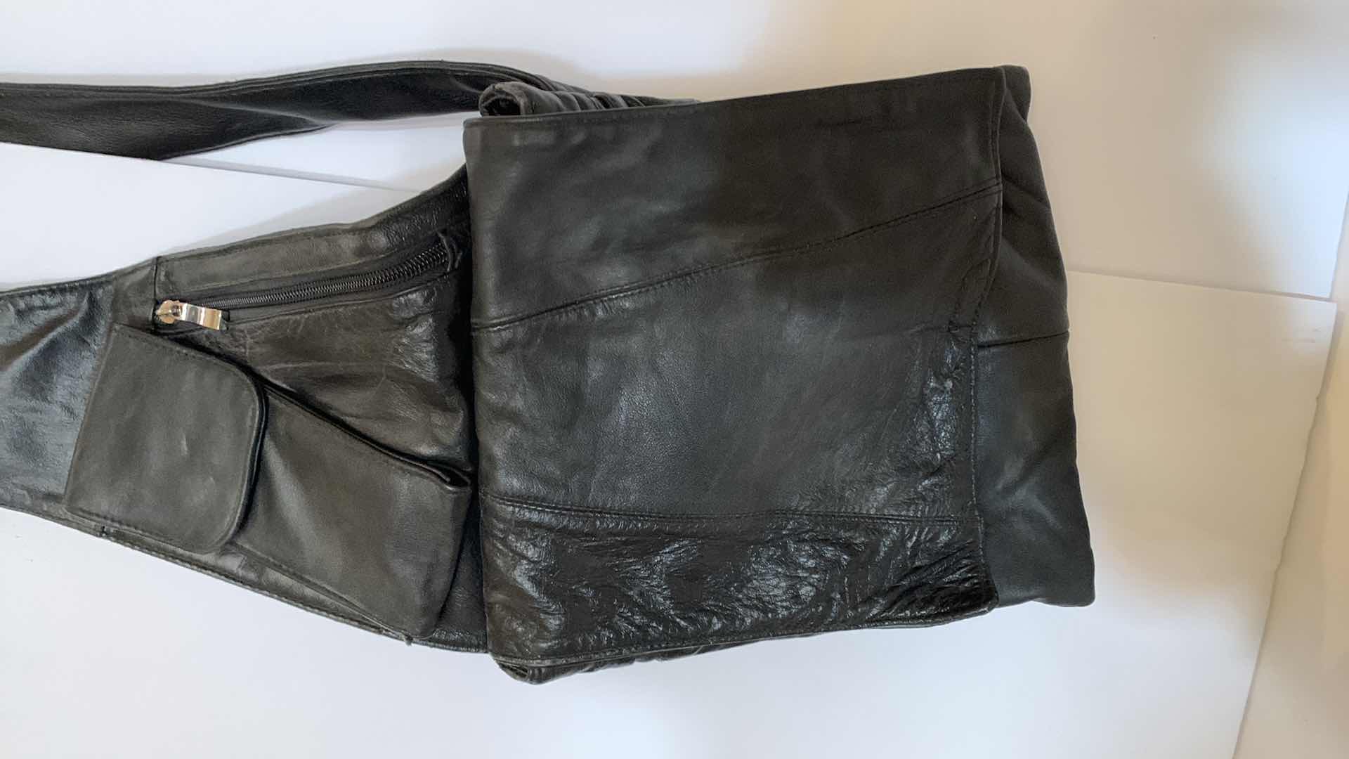 Photo 1 of BLACK LEATHER OVER THE SHOULDER BAG