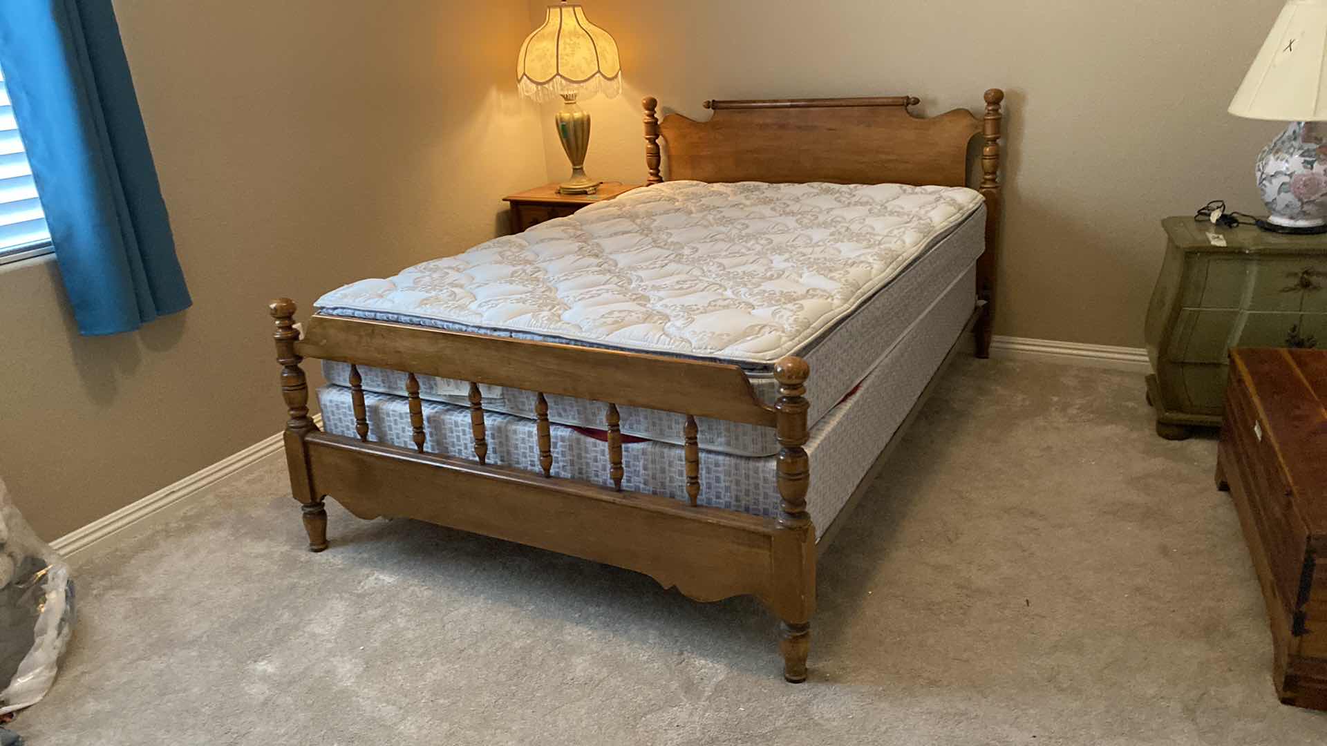 Photo 1 of 1960'S MID-CENTURY MODERN WOOD FULL SIZE BED (MATTRESS SOLD SEPARATELY) HEADBOARD H39"