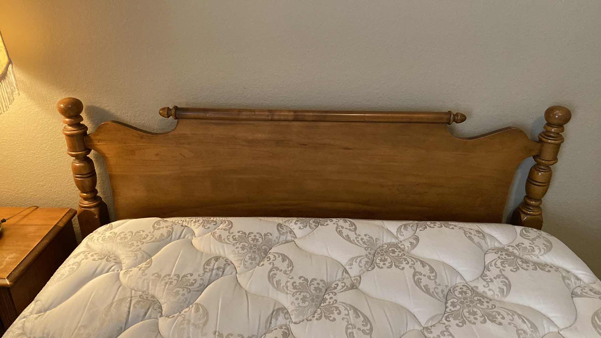 Photo 1 of 1960'S MID-CENTURY MODERN WOOD FULL SIZE BED (MATTRESS SOLD SEPARATELY) HEADBOARD H39"