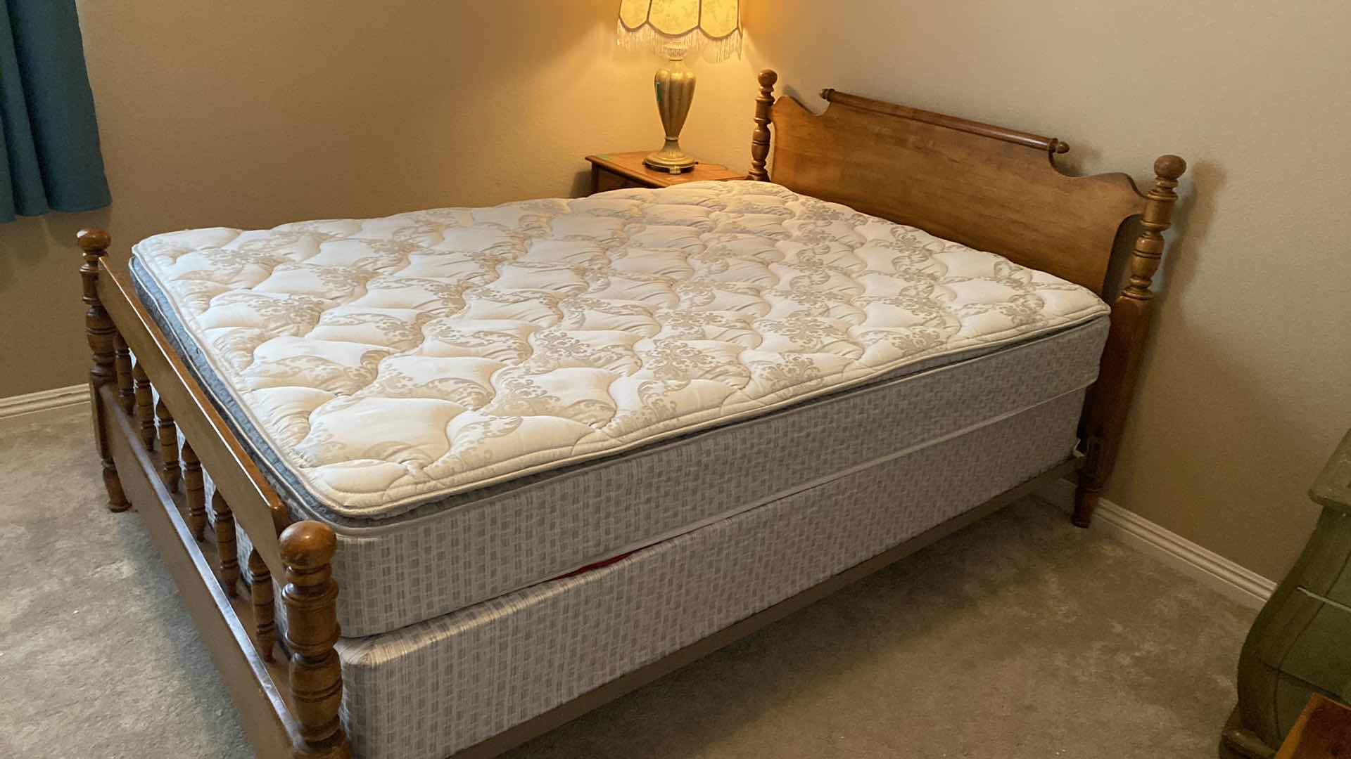 Photo 1 of 1960'S MID-CENTURY MODERN WOOD FULL SIZE BED (MATTRESS SOLD SEPARATELY) HEADBOARD H39"