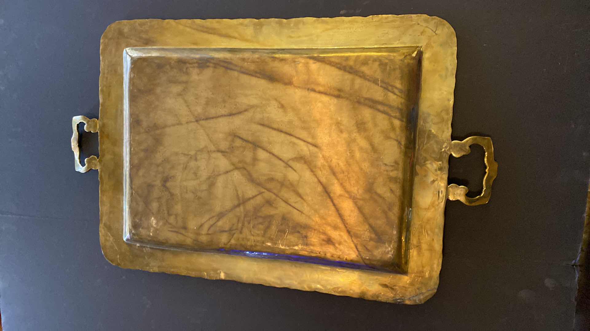 Photo 1 of 2 VINTAGE SILVERPLATE TRAYS LARGEST 25 X 15