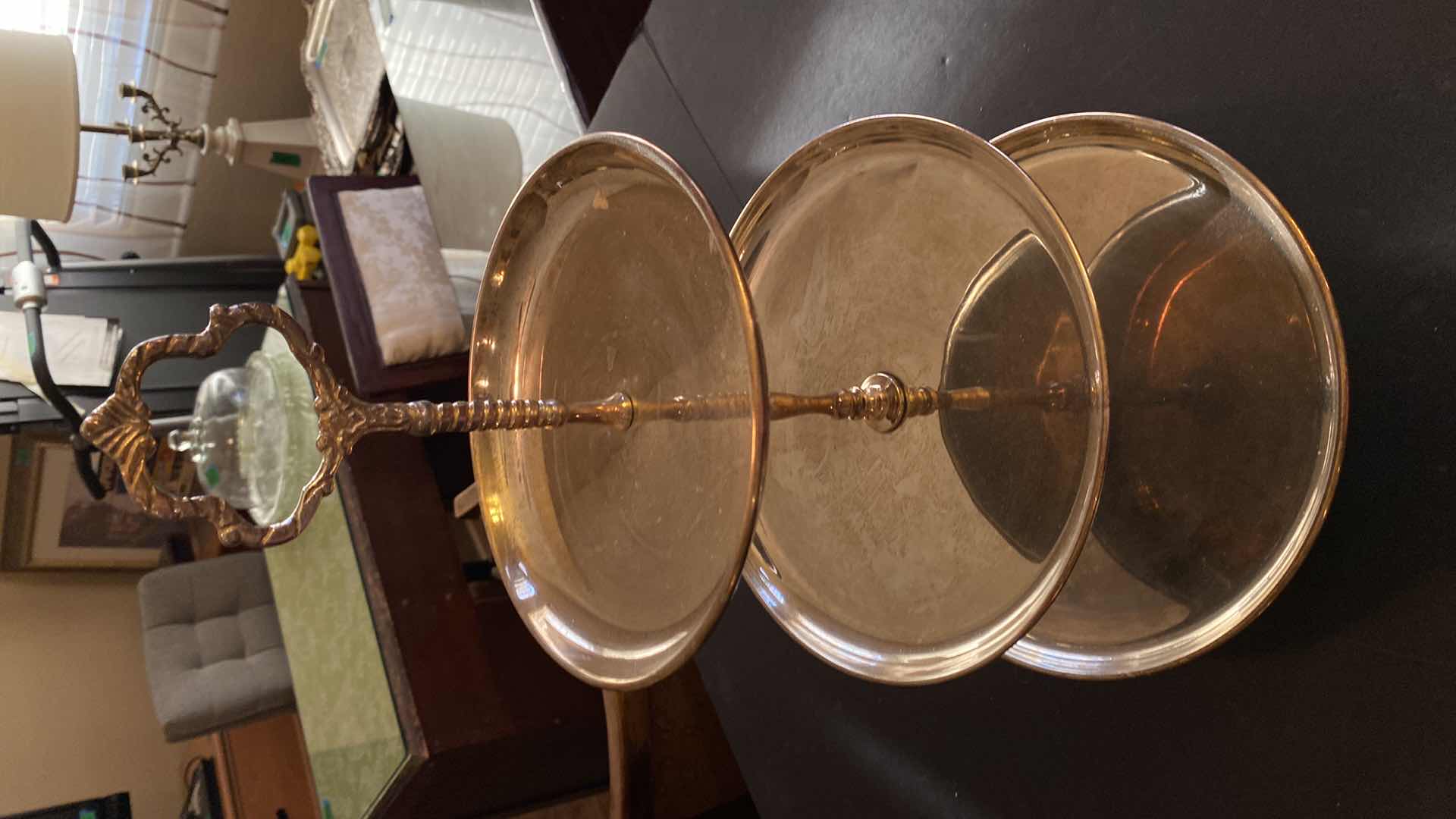 Photo 1 of 3 TIER SILVERPLATE SERVER H21in