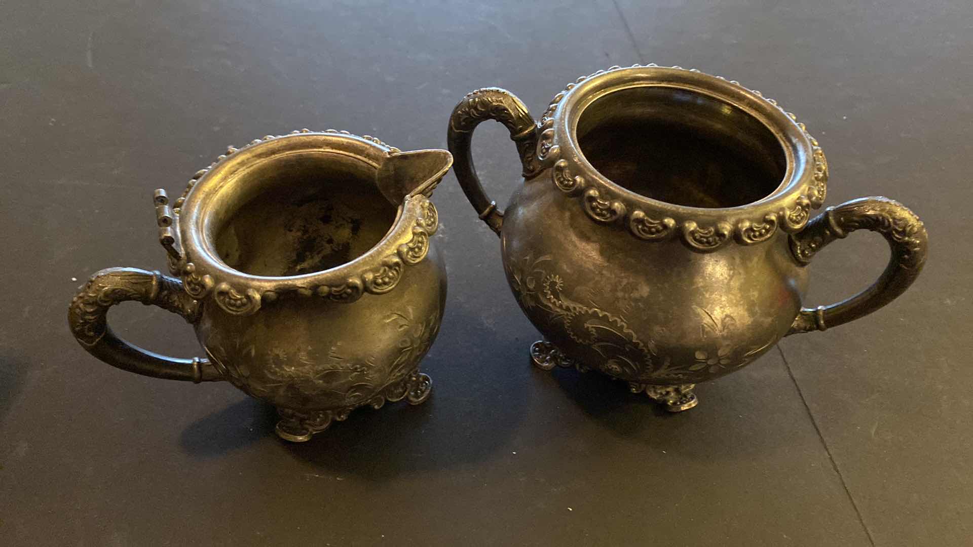 Photo 1 of 3 PIECES HOME DECOR, BOX 6.5 X 4.5, SUGAR AND CREAMER