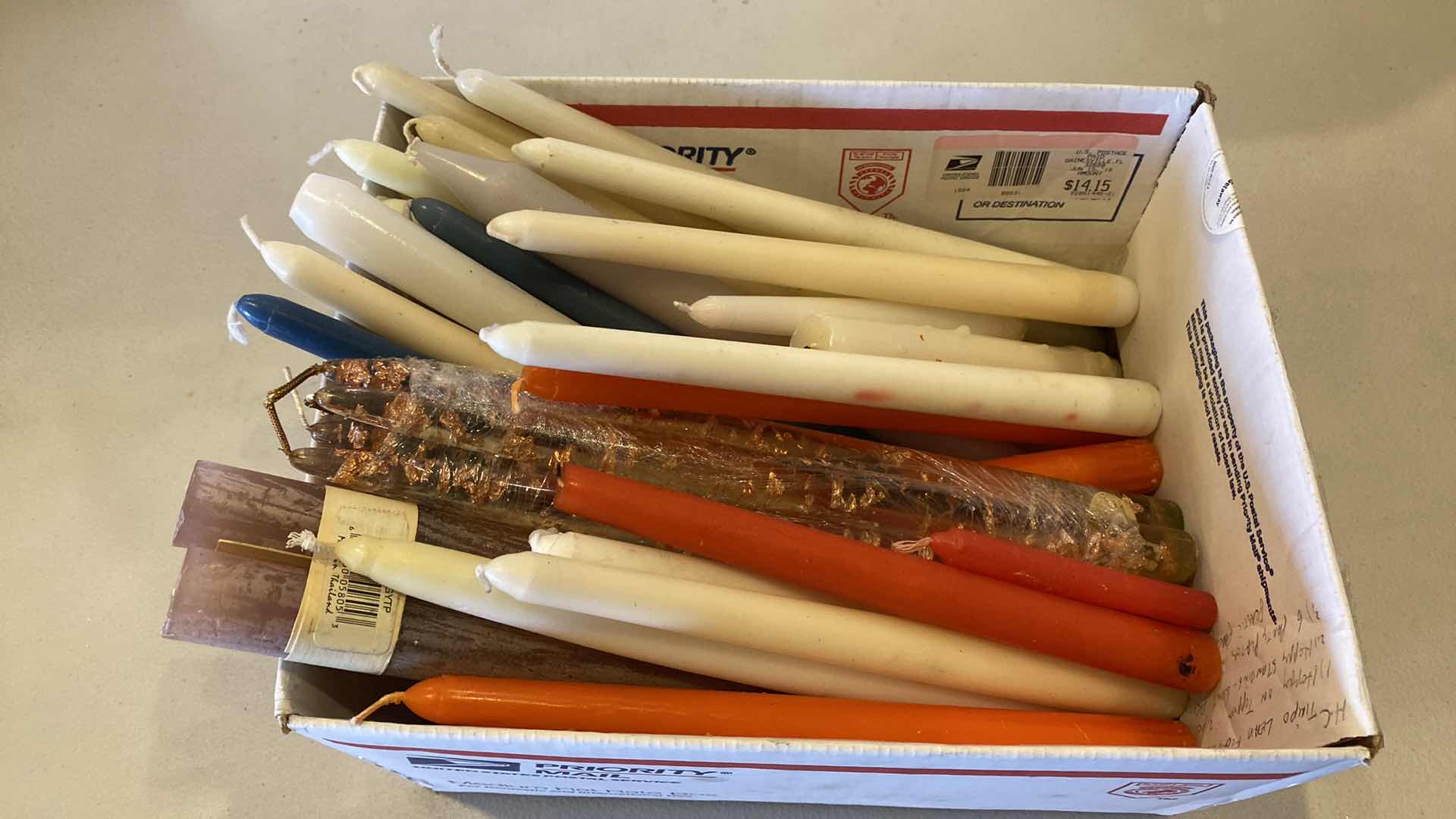 Photo 1 of BOX OF TAPER CANDLES