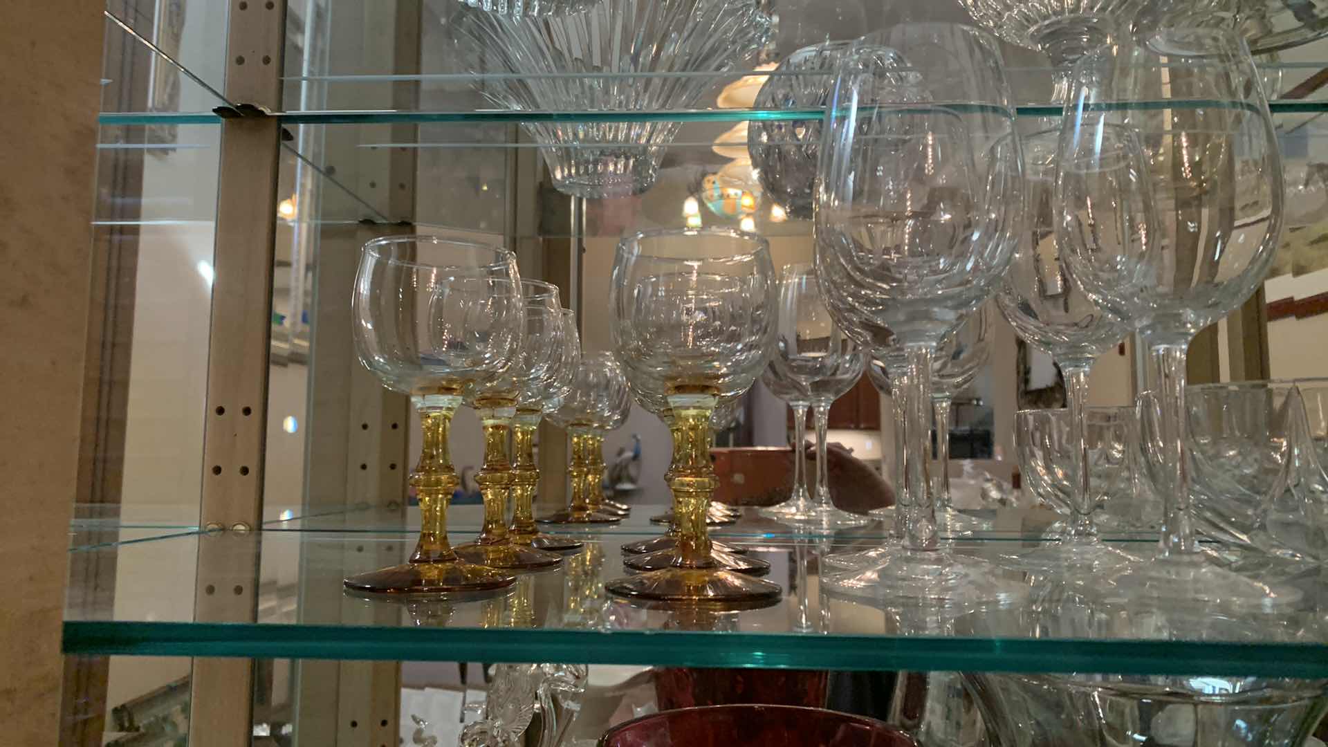 Photo 1 of 13 PIECE GLASS AND CRYSTAL COLLECTIBLES (ONE SHELF ONLY)