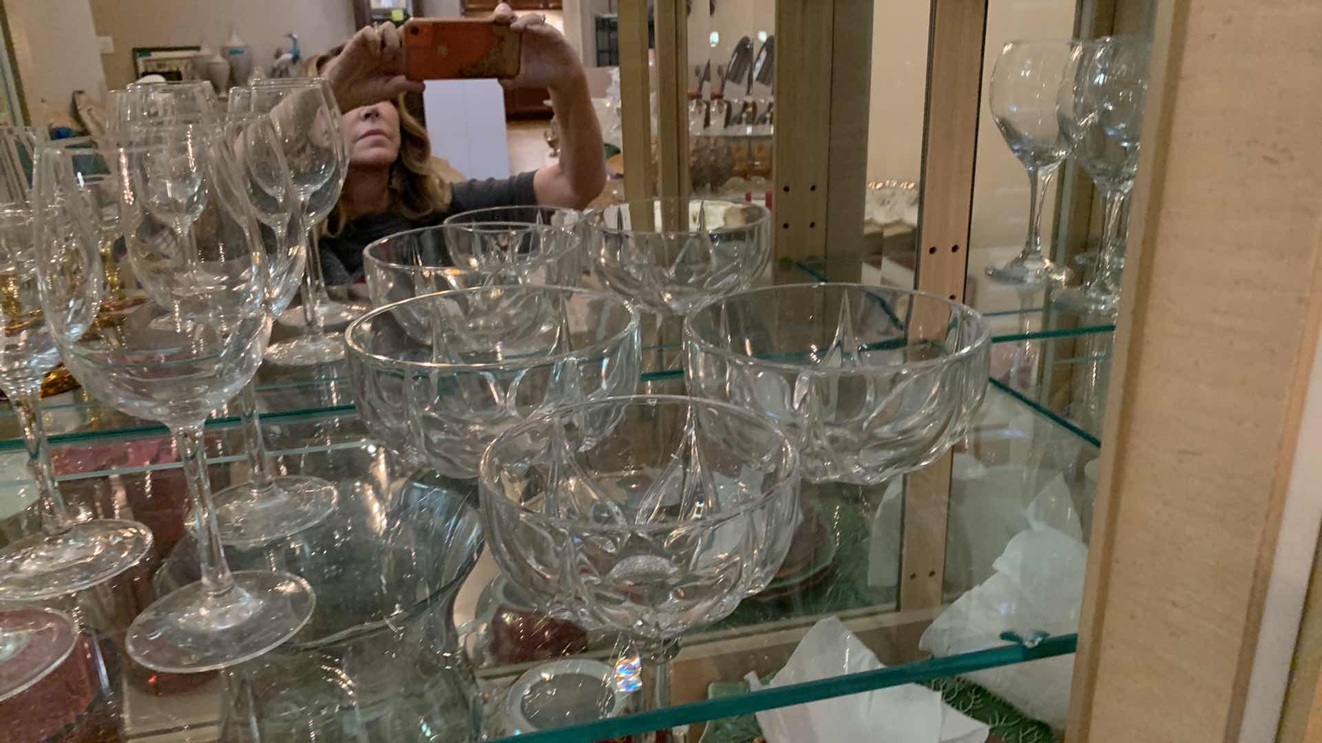 Photo 1 of 13 PIECE GLASS AND CRYSTAL COLLECTIBLES (ONE SHELF ONLY)