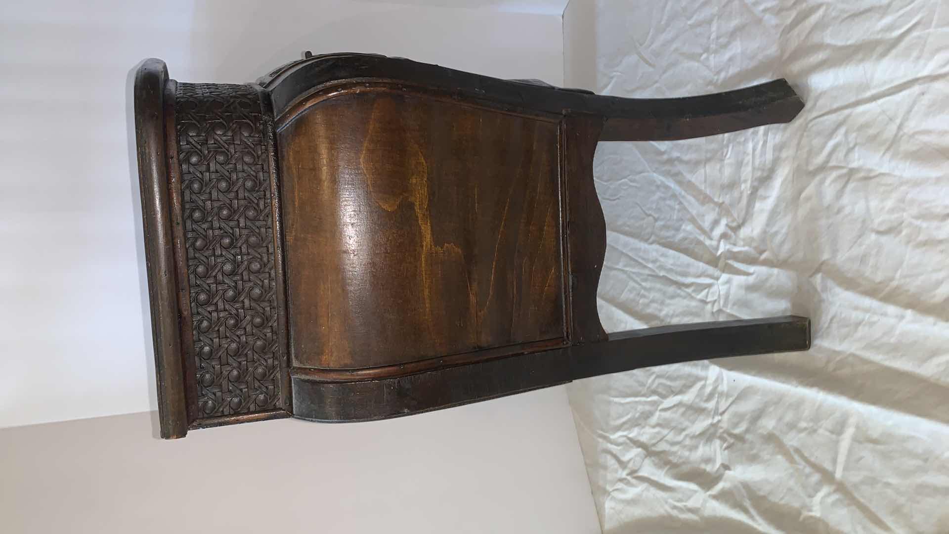 Photo 3 of BOMBAY STYLE 2-DRAWER CONSOLE TABLE, WOOD AND METAL 20” x 13” x H 25.25”