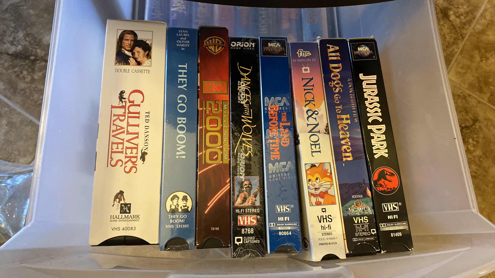 Photo 1 of 3 DRAWER STORAGE WITH ASSORTED VHS STORAGE NCLUDING DISNEY AND MORE