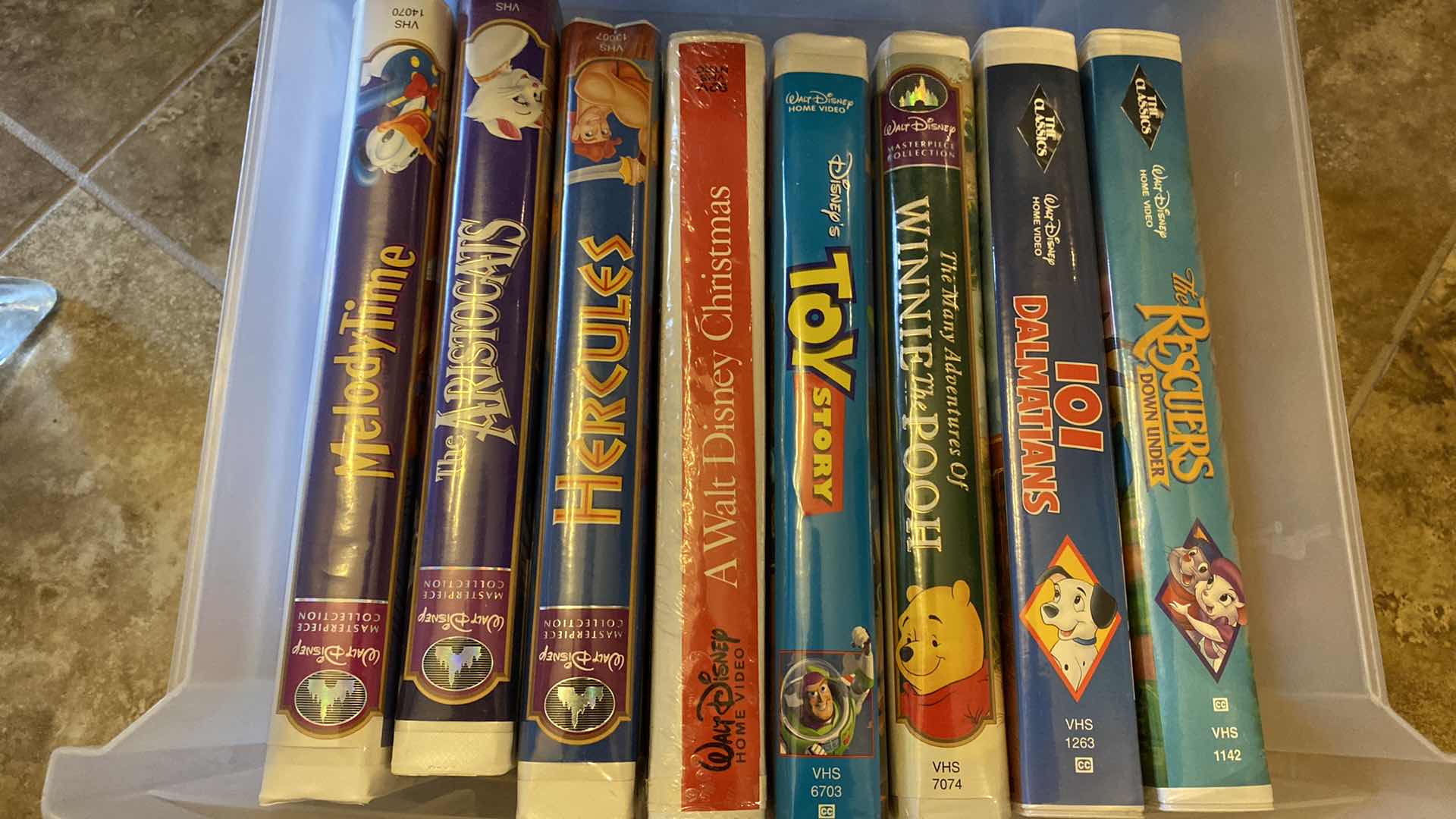 Photo 1 of 3 DRAWER STORAGE WITH ASSORTED VHS STORAGE NCLUDING DISNEY AND MORE