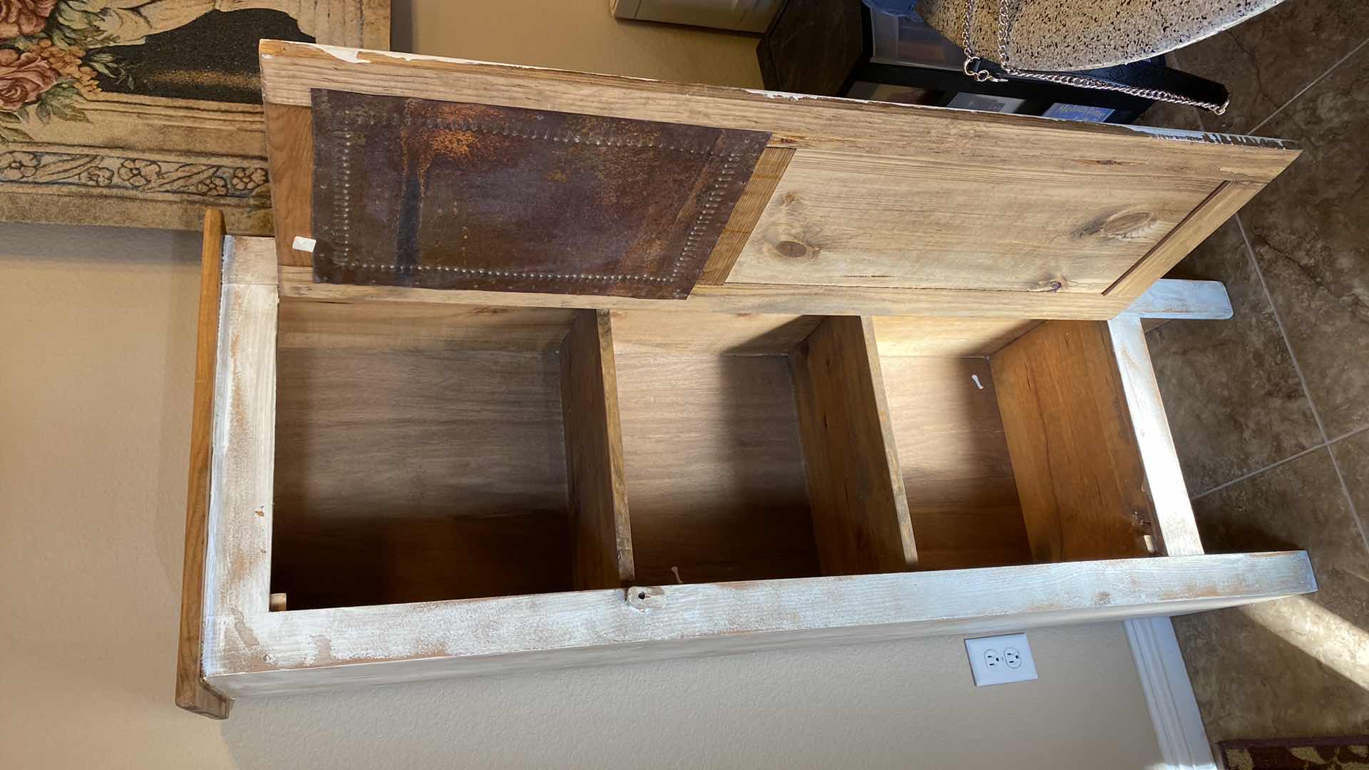 Photo 1 of 3 SHELF DISTRESSED FINISH CABINET 22 X 13 H61