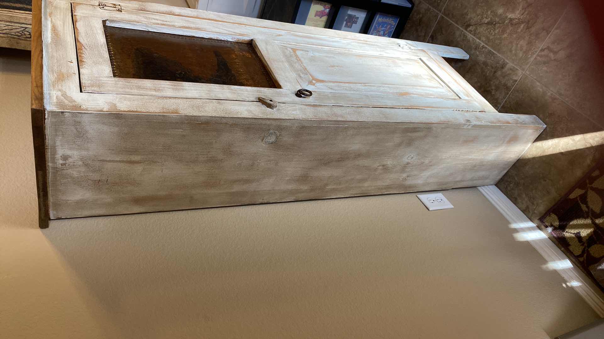 Photo 1 of 3 SHELF DISTRESSED FINISH CABINET 22 X 13 H61