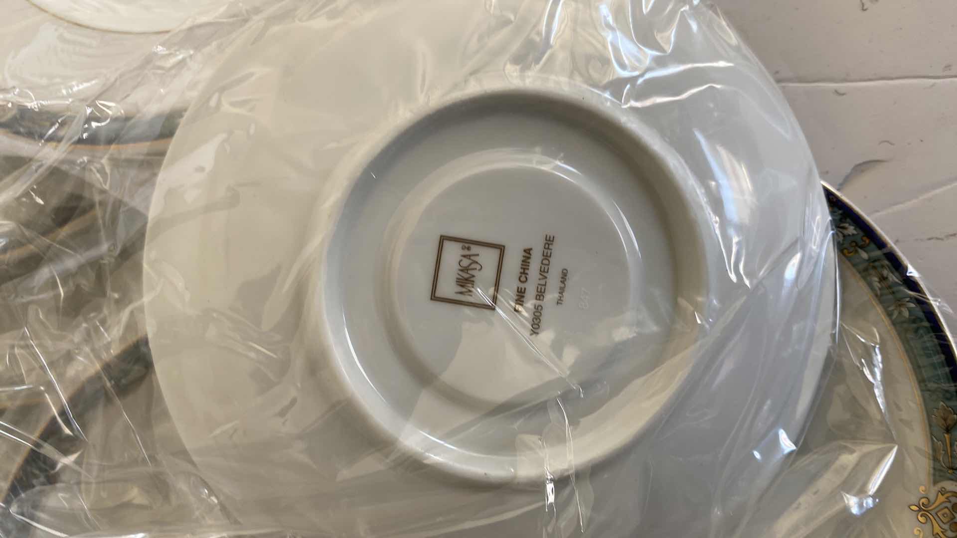 Photo 1 of MIKASA BELVEDERE 20 PIECE SERVICE AND 5 GOBLETS