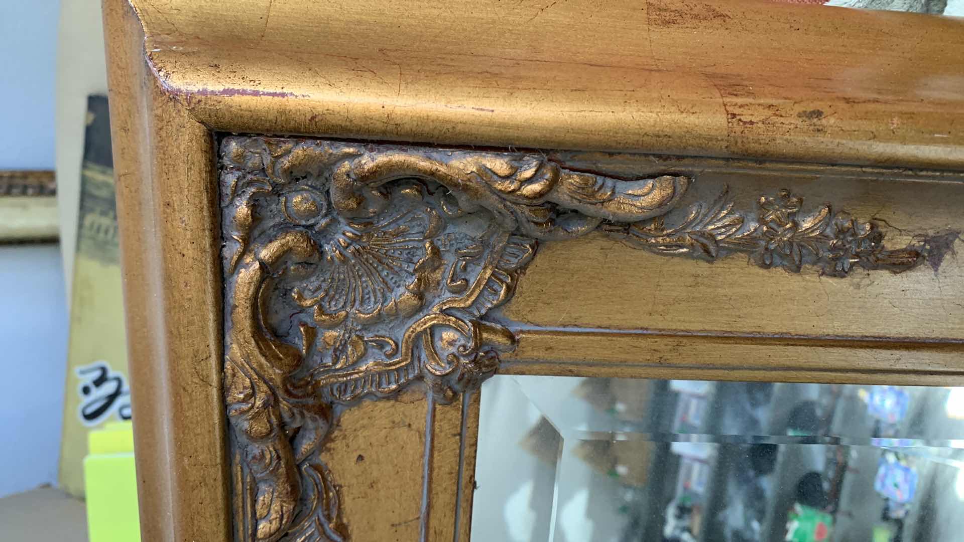 Photo 1 of HOME DECOR - VERY LARGE, HEAVY GOLD FRAMED MIRROR 69” x “46”