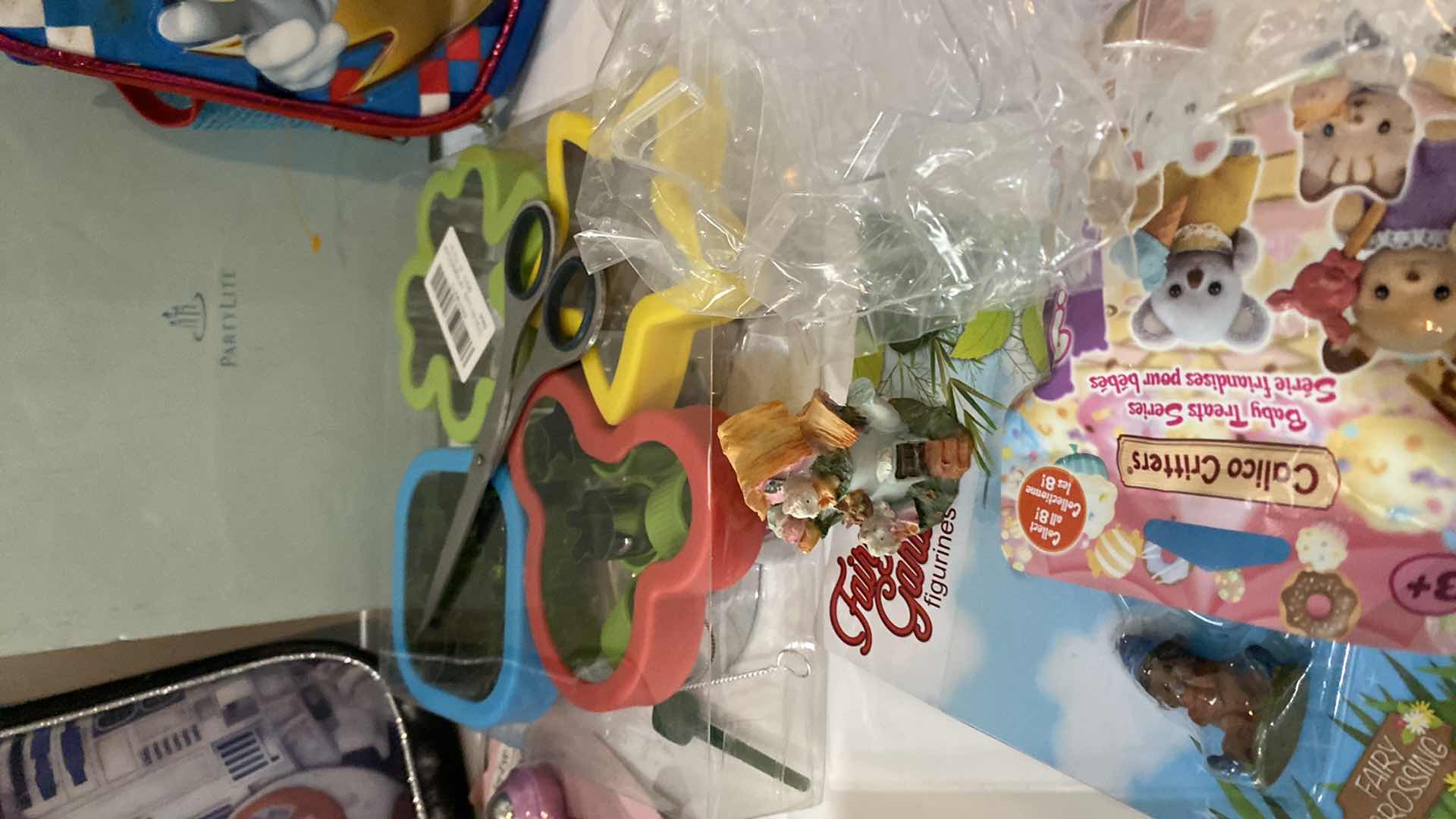 Photo 1 of ASSORTMENT OF HOUSEHOLD ITEMS ACRYLIC STARS, LUNCH BAGS, COOKIE CUTTERS AND MORE