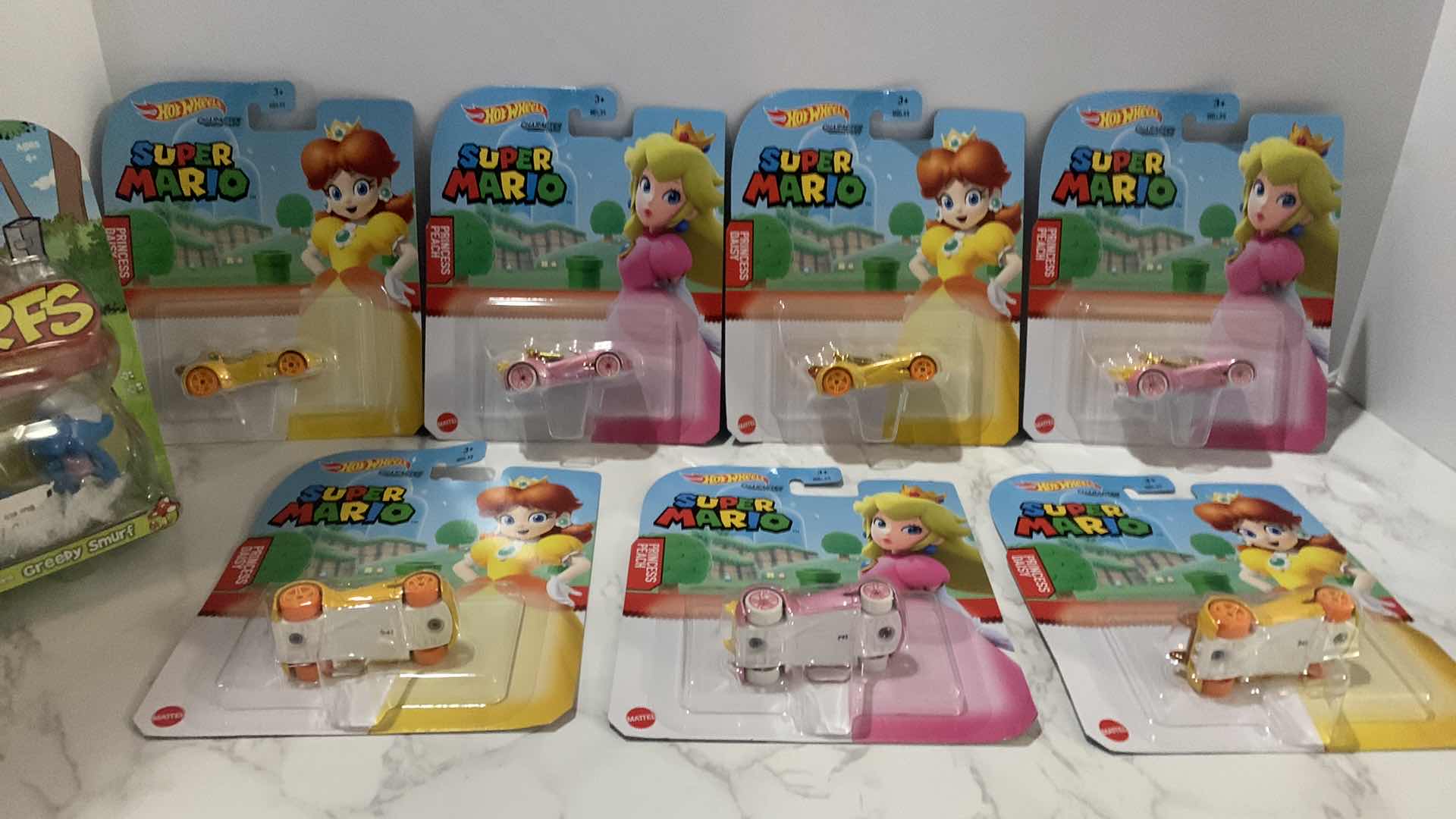 Photo 1 of 7 NEW COLLECTIBLE SUPER MARIO HOT WHEELS AND SMURFS