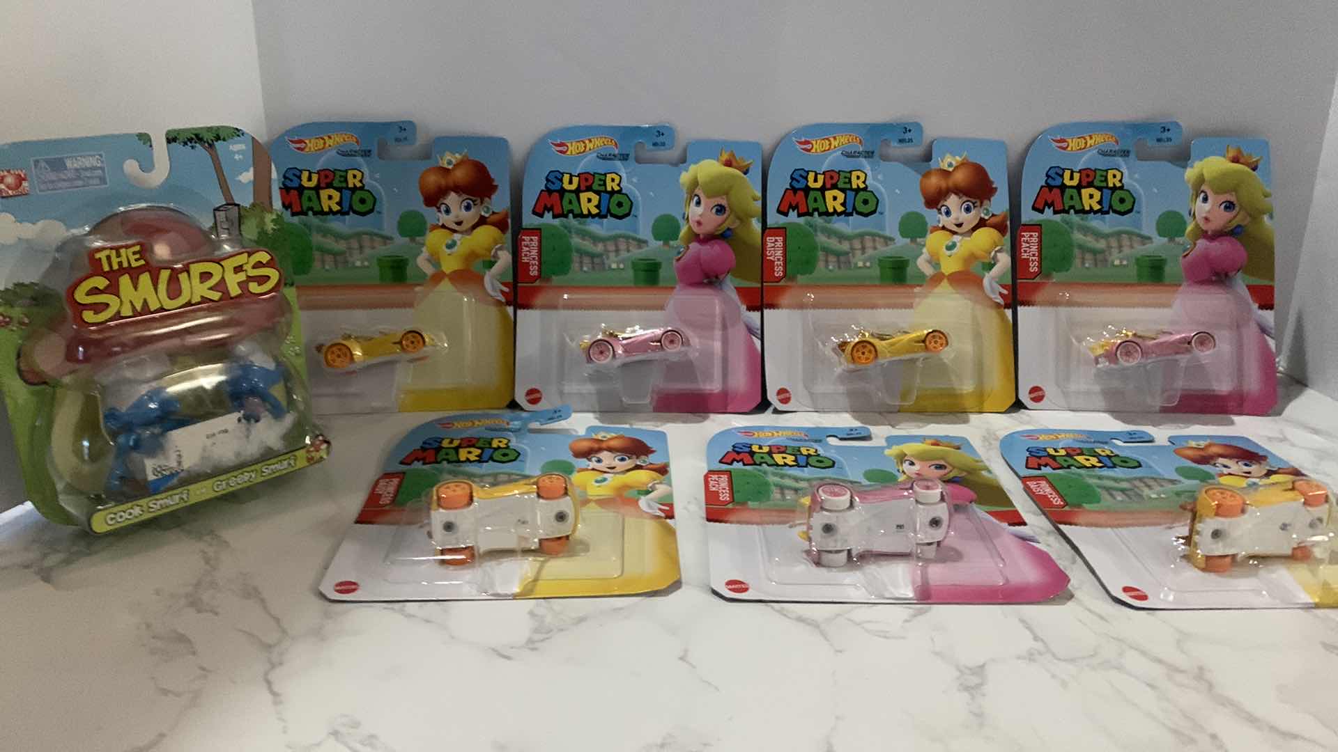 Photo 1 of 7 NEW COLLECTIBLE SUPER MARIO HOT WHEELS AND SMURFS