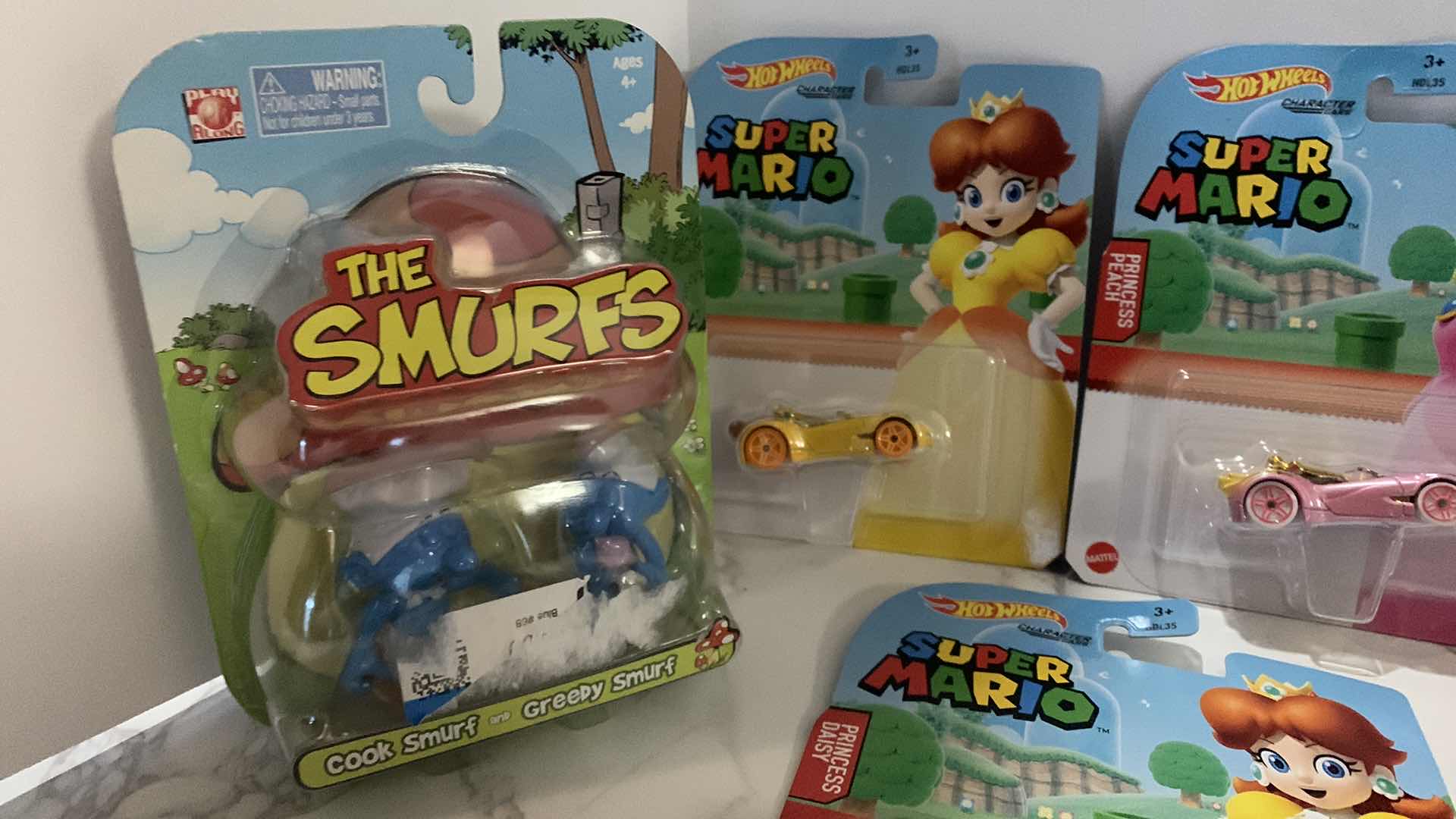 Photo 1 of 7 NEW COLLECTIBLE SUPER MARIO HOT WHEELS AND SMURFS