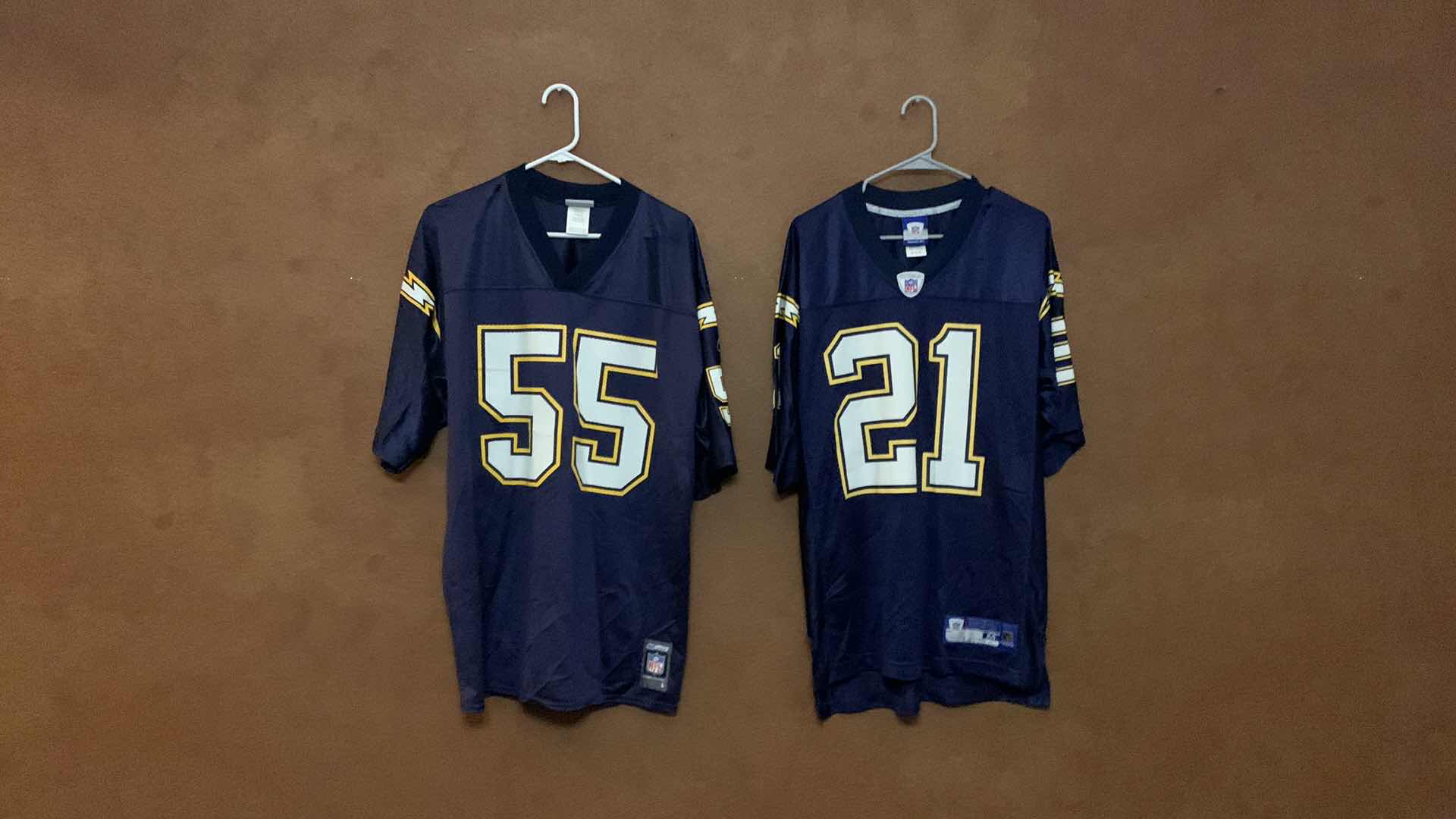 Photo 1 of 2-SAN DIEGO CHARGERS FOOTBALL JERSEY'S 