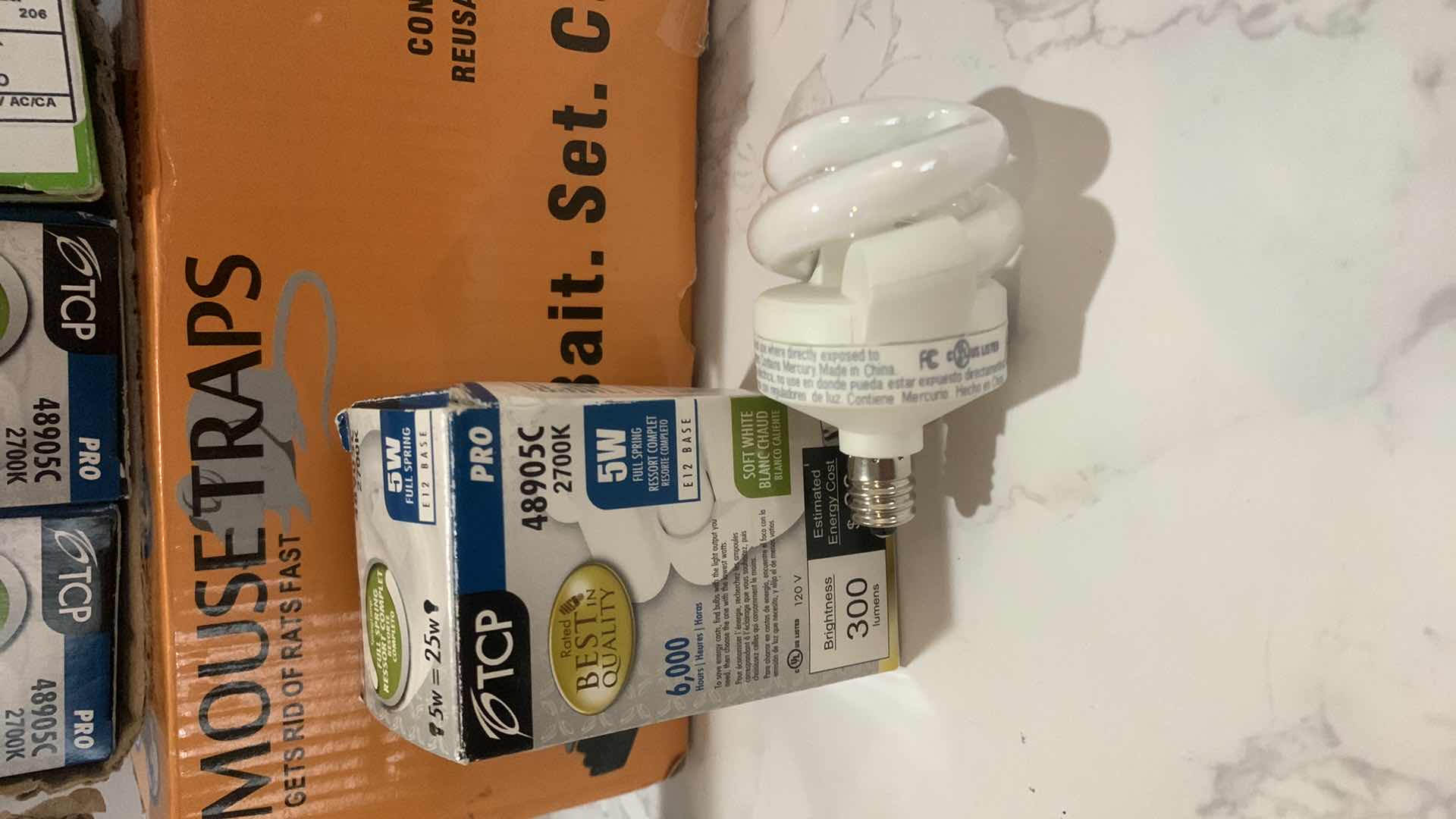 Photo 2 of 6 REUSABLE MOUSE TRAPS, 10 BOXES OF 5 W LIGHTS, SUPER ERASER