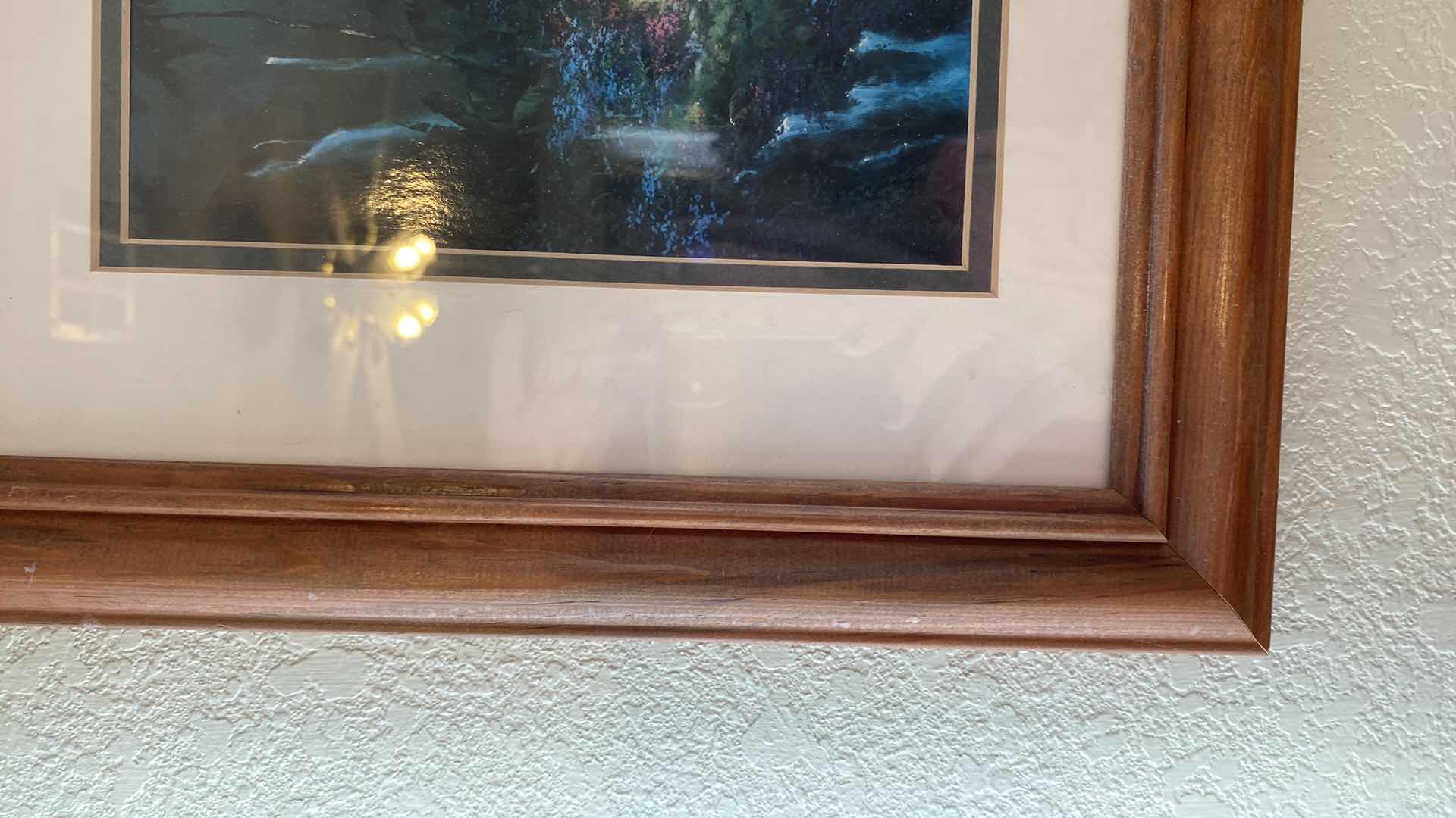 Photo 1 of 12’ IVY FAUX FLOWER GARLAND AND ARTWORK PRINT HOUSE WITH WATERFALL 17” X 13”