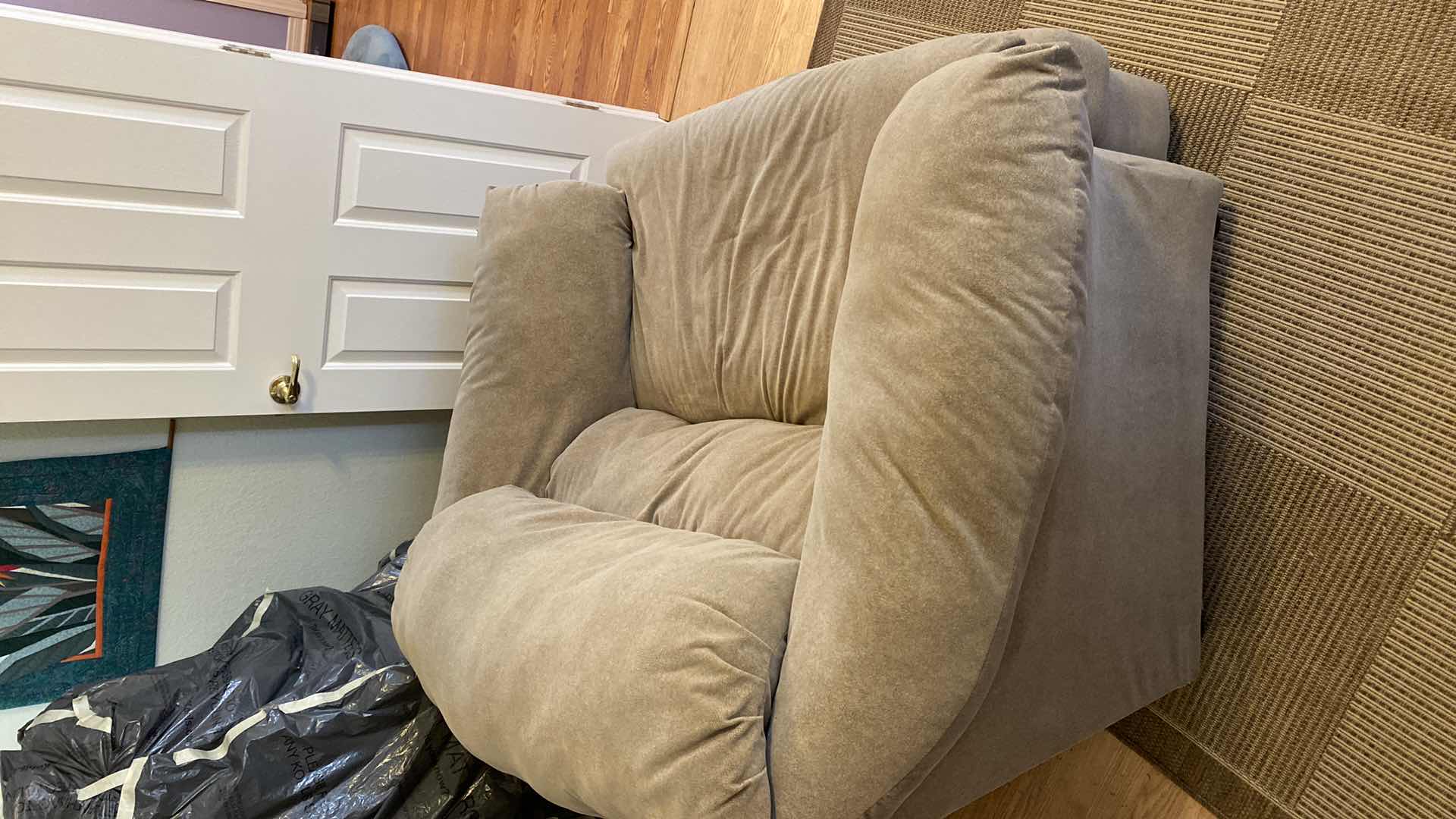 Photo 3 of KHAKI UPHOLSTERY CHAIR AND A HALF WIDTH 55”