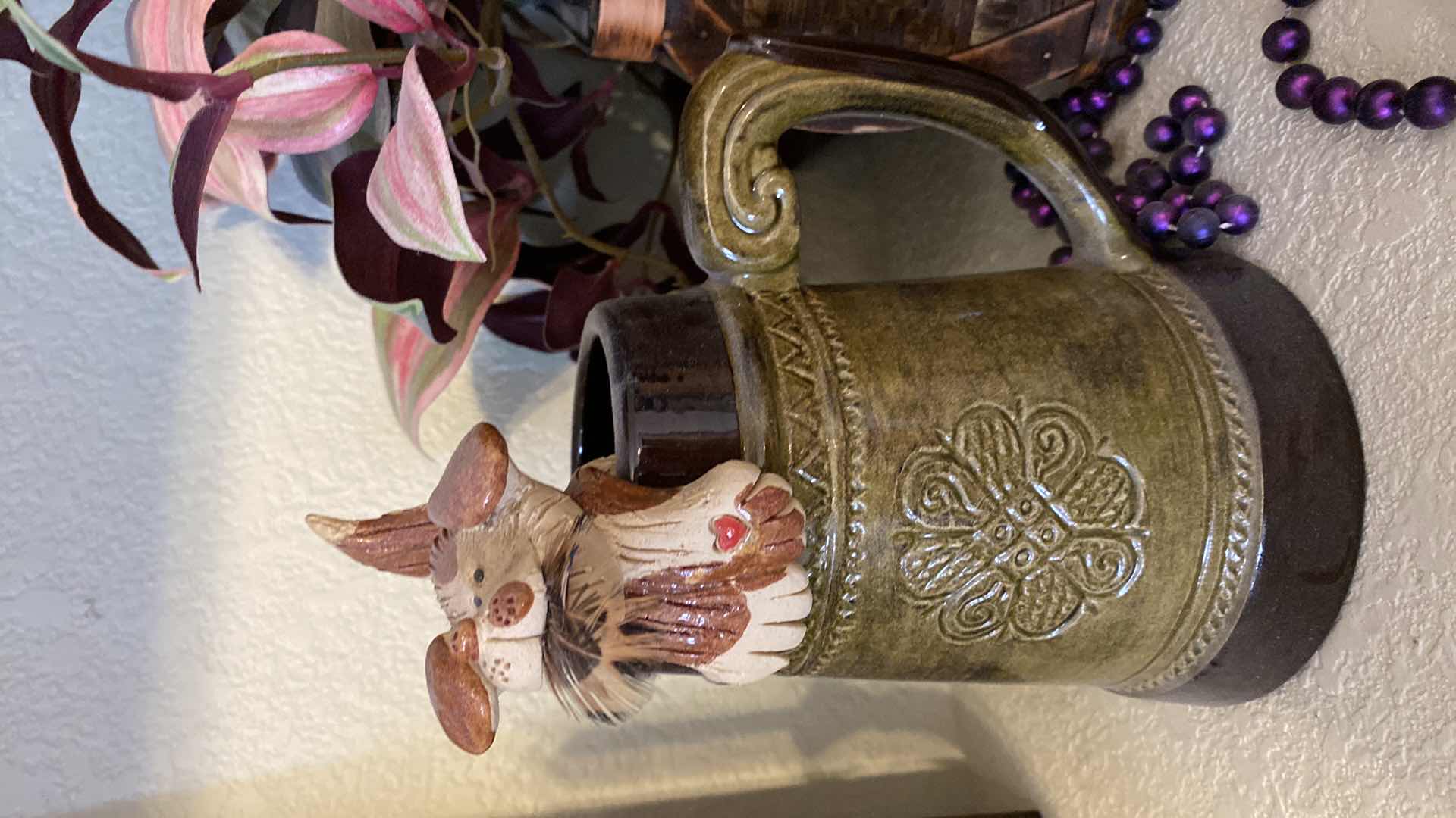 Photo 1 of SHELF OF HOME DECOR- DOLL PLANT CUP AND MORE