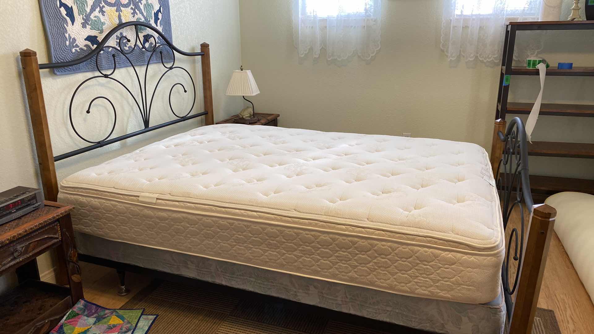 Photo 1 of QUEEN SIZE METAL AND WOOD BEDFRAME