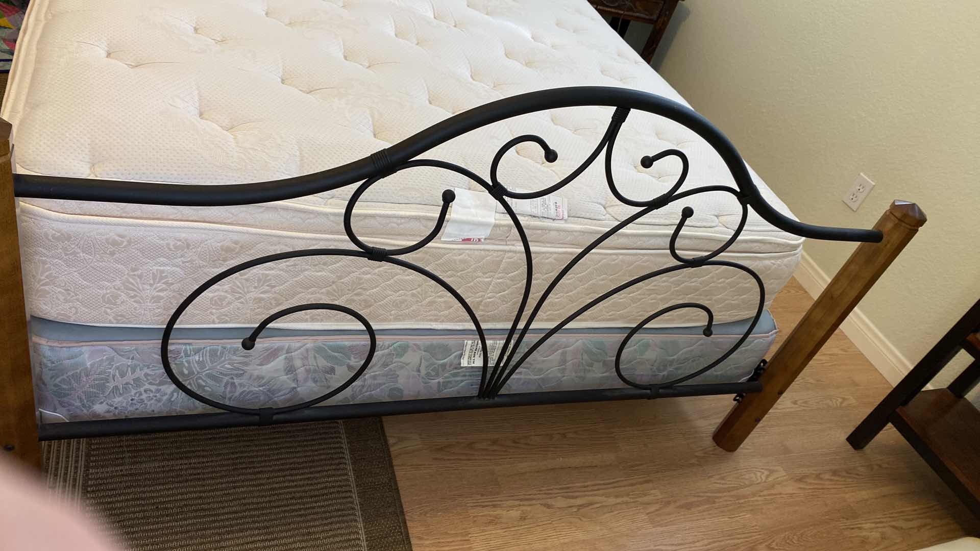 Photo 1 of QUEEN SIZE METAL AND WOOD BEDFRAME