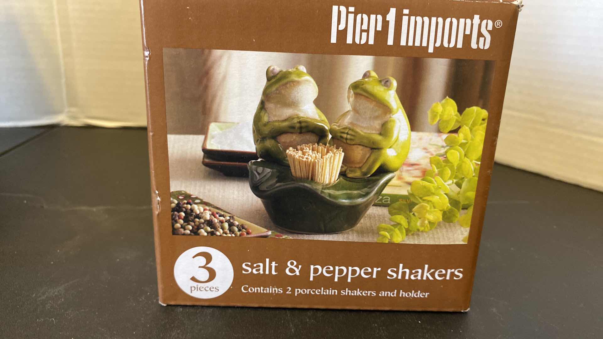 Photo 1 of CERAMIC FROG WATERING CAN AND SALT & PEPPER SHAKERS