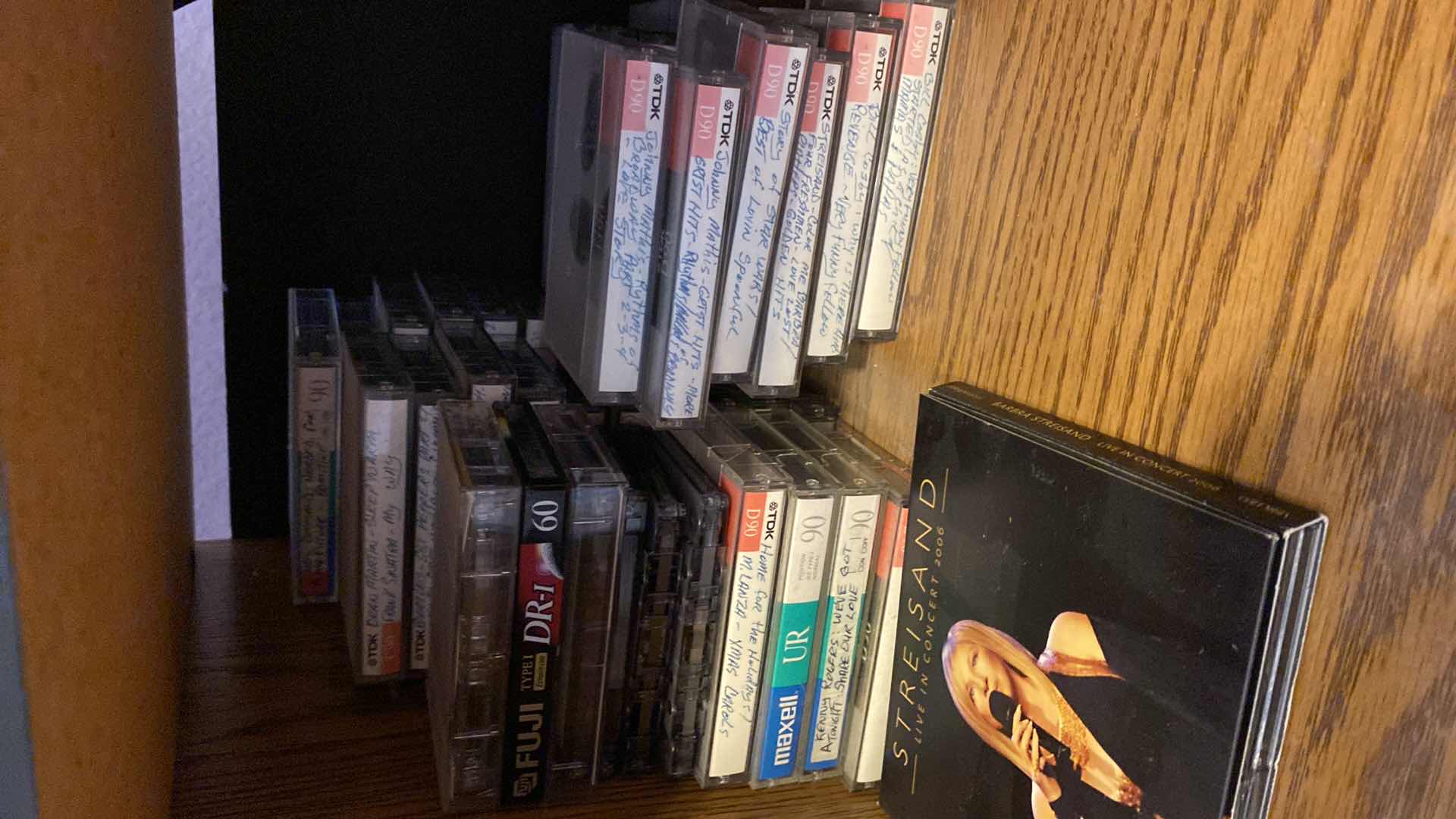 Photo 1 of SHELF OF STREISAND CDS AND VARIOUS CASSETTES