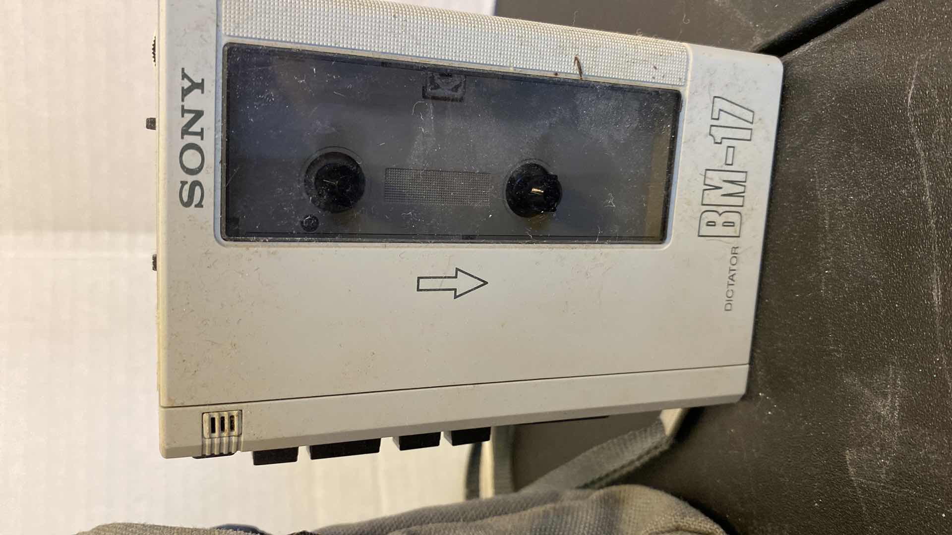 Photo 1 of OLYMPUS INFINITY SUPER ZOOM 300 CAMERA WITH CASE AND SONY CASSETTE DICTATOR