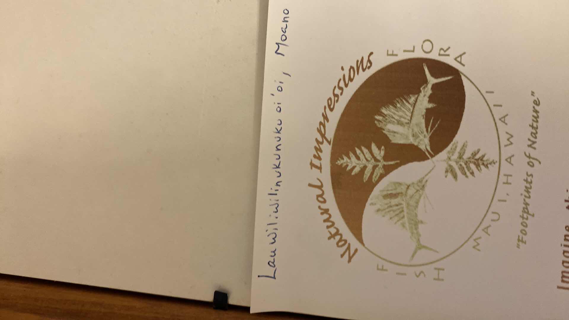 Photo 1 of VINTAGE SIGNED FRAMED PAIR OF NATURAL IMPRESSIONS FISH MAUI 16” X 13” WITH PAPERWORK