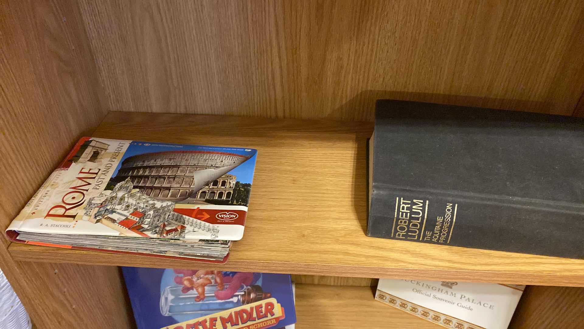 Photo 1 of 3 SHELF LIKES GHT COLOR WOOD BOOKCASE WITH BOOKS 25” X 9” H35”