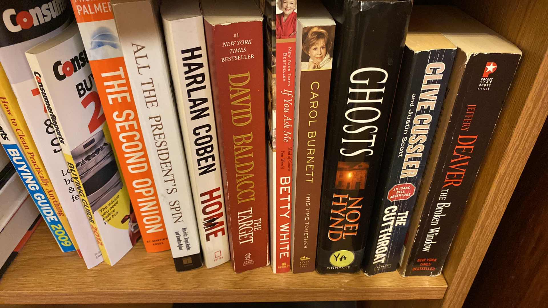 Photo 1 of 3 SHELF LIKES GHT COLOR WOOD BOOKCASE WITH BOOKS 25” X 9” H35”