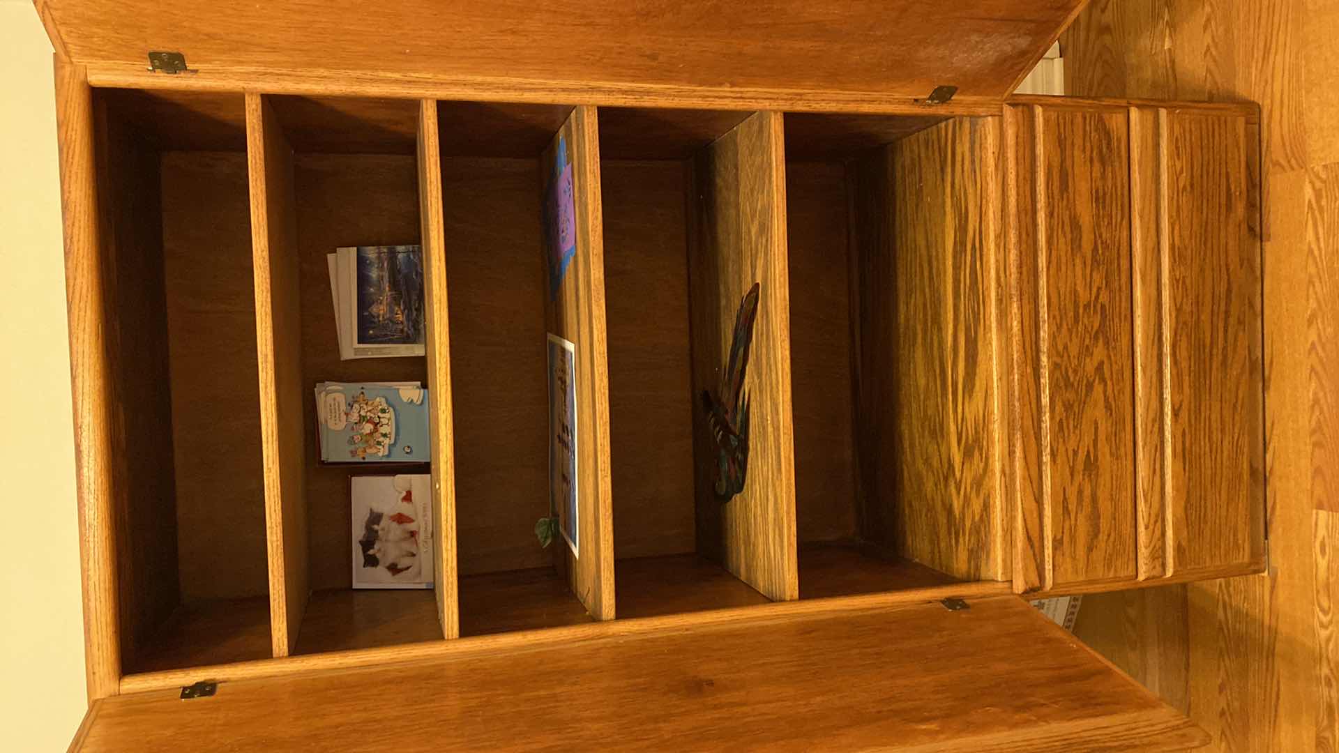 Photo 1 of 5 SHELF 2 DRAWER OAK CHEST 32” X 20” H72” INCLUDES CONTENTS