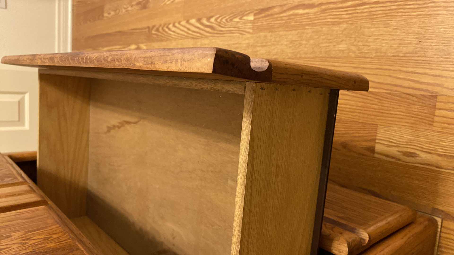 Photo 1 of 5 SHELF 2 DRAWER OAK CHEST 32” X 20” H72” INCLUDES CONTENTS