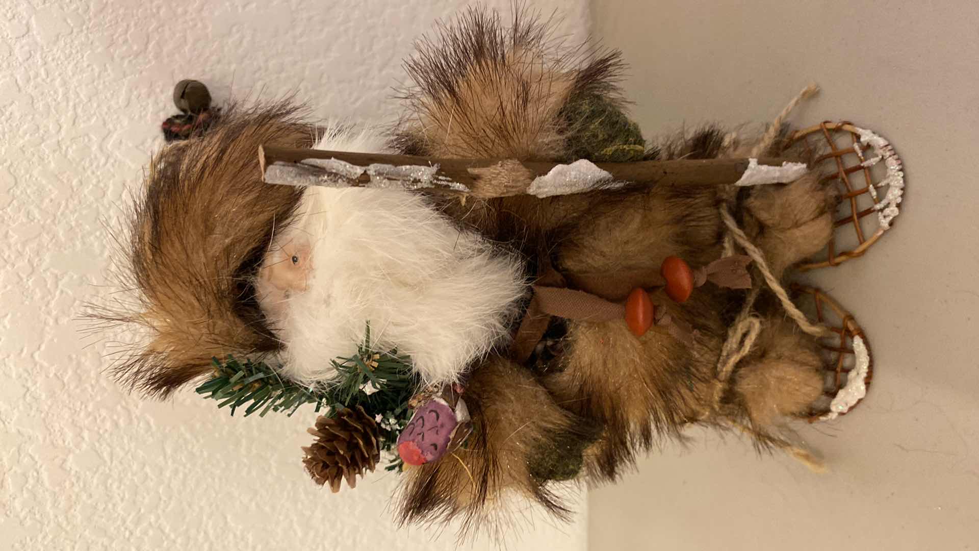 Photo 1 of 4 - CHRISTMAS DECOR SANTAS AND PINECONE TREE TALLEST 17”