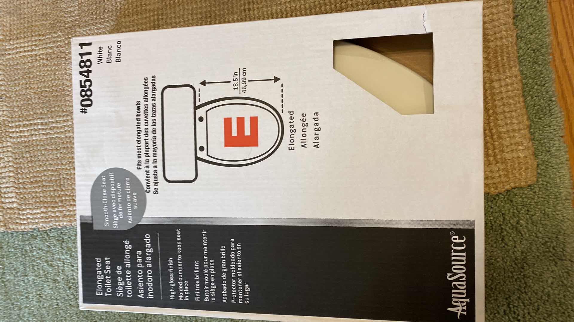 Photo 1 of 2 BATH RUGS TOILET PAPER HOLDER AND NEW ELONGATED TOILET SEAT