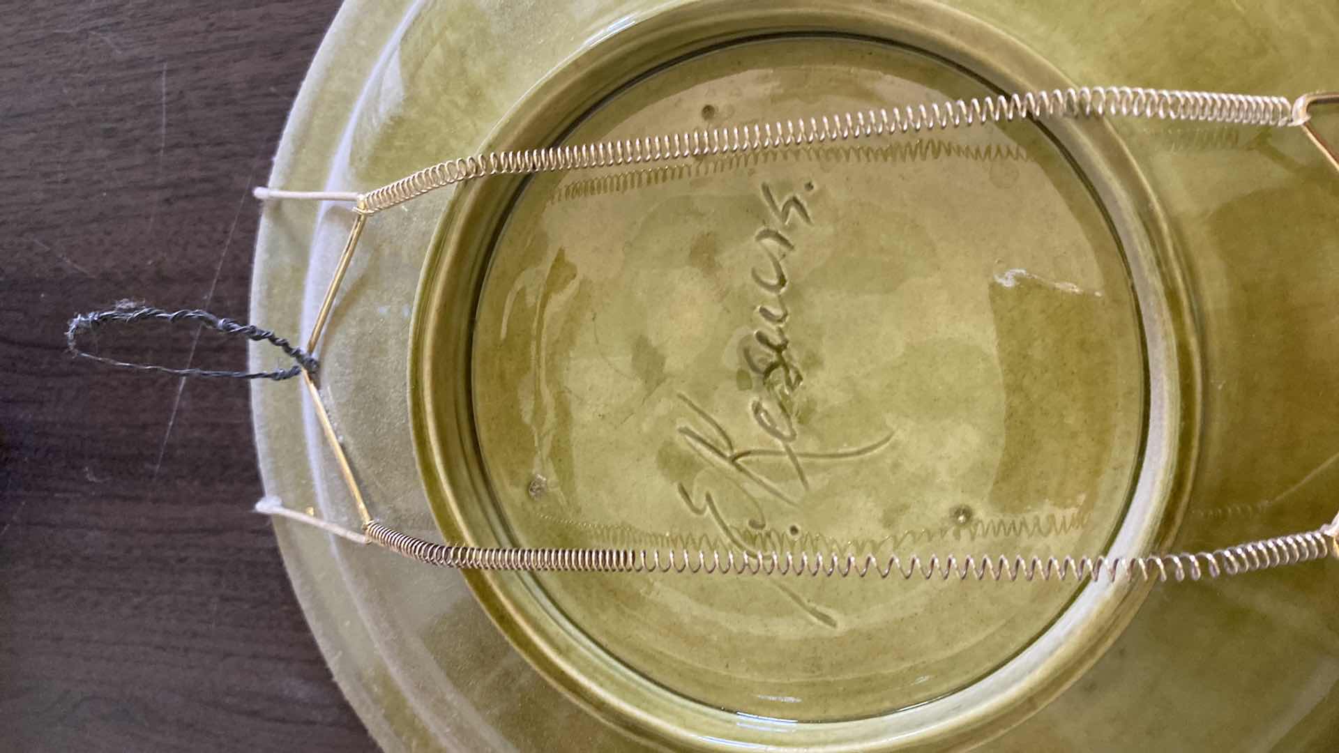 Photo 1 of DISPLAY BOWL 12” AND VASE H9” SIGNED